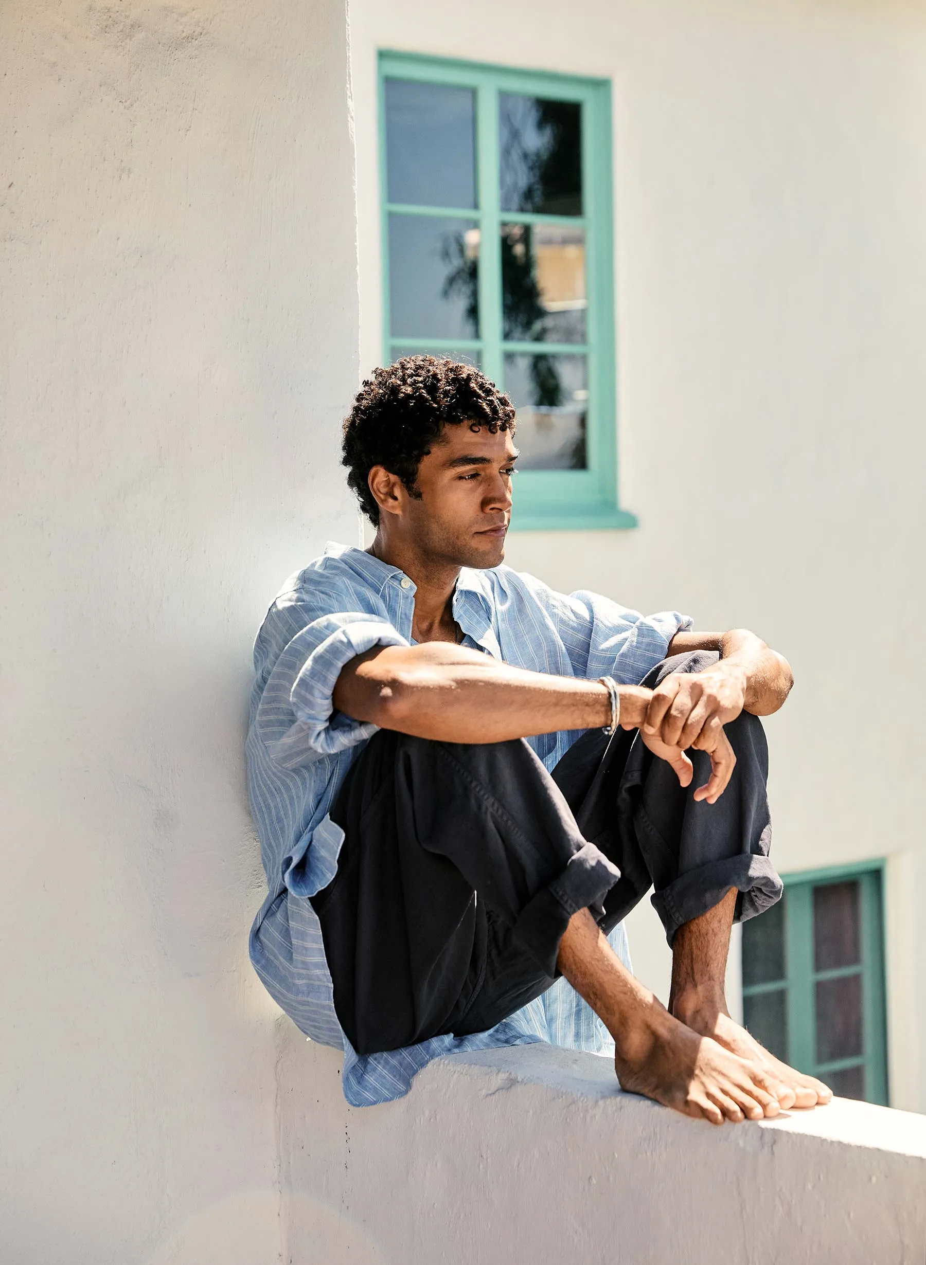 the lounge pant in faded black sold by Imogene + Willie product image thumbnail 4