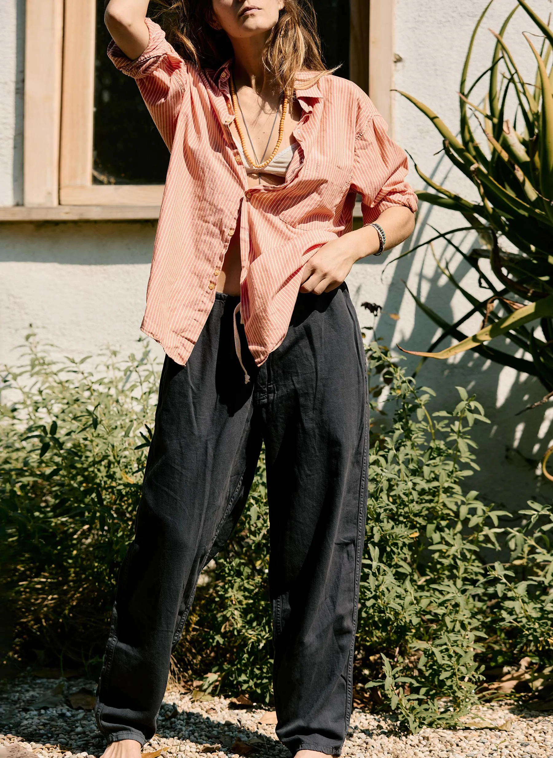 the lounge pant in faded black sold by Imogene + Willie