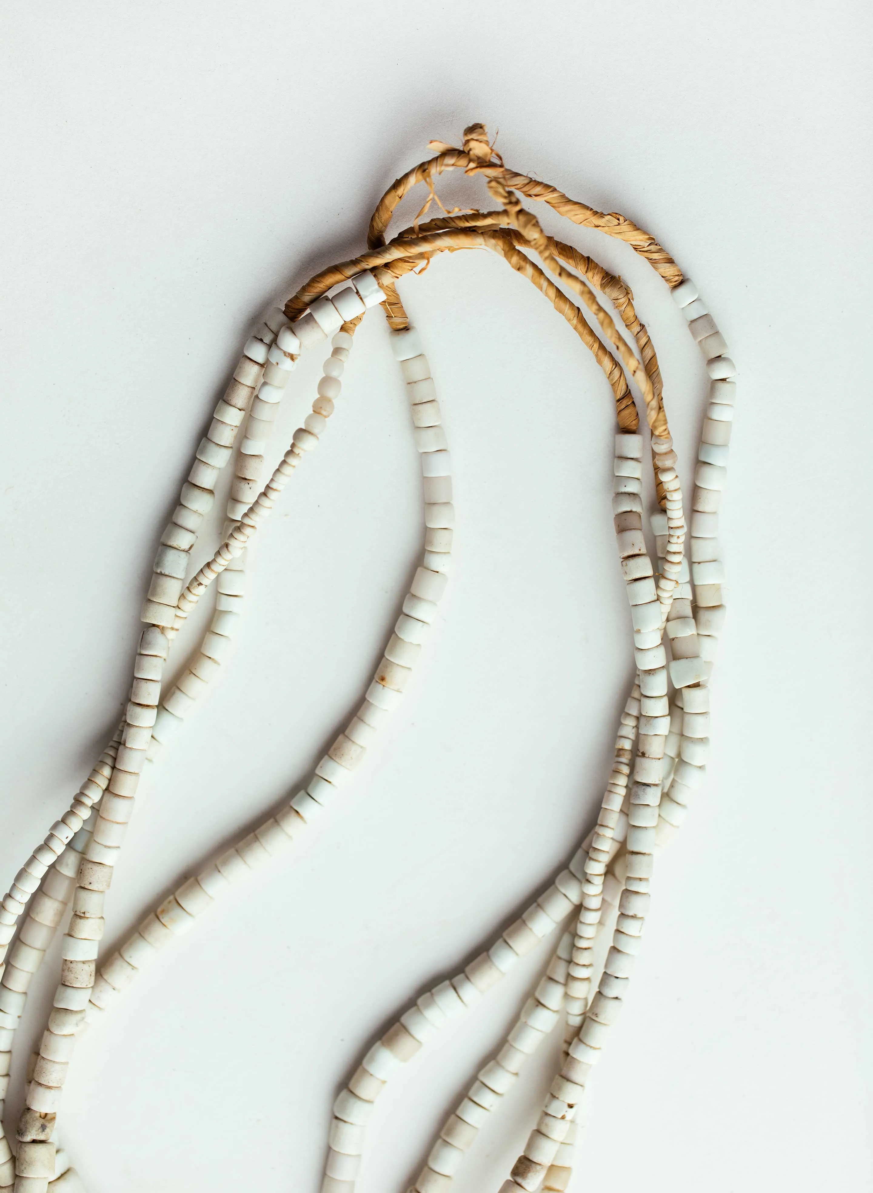 vintage white goomba trade bead necklace sold by Imogene + Willie product image thumbnail 2