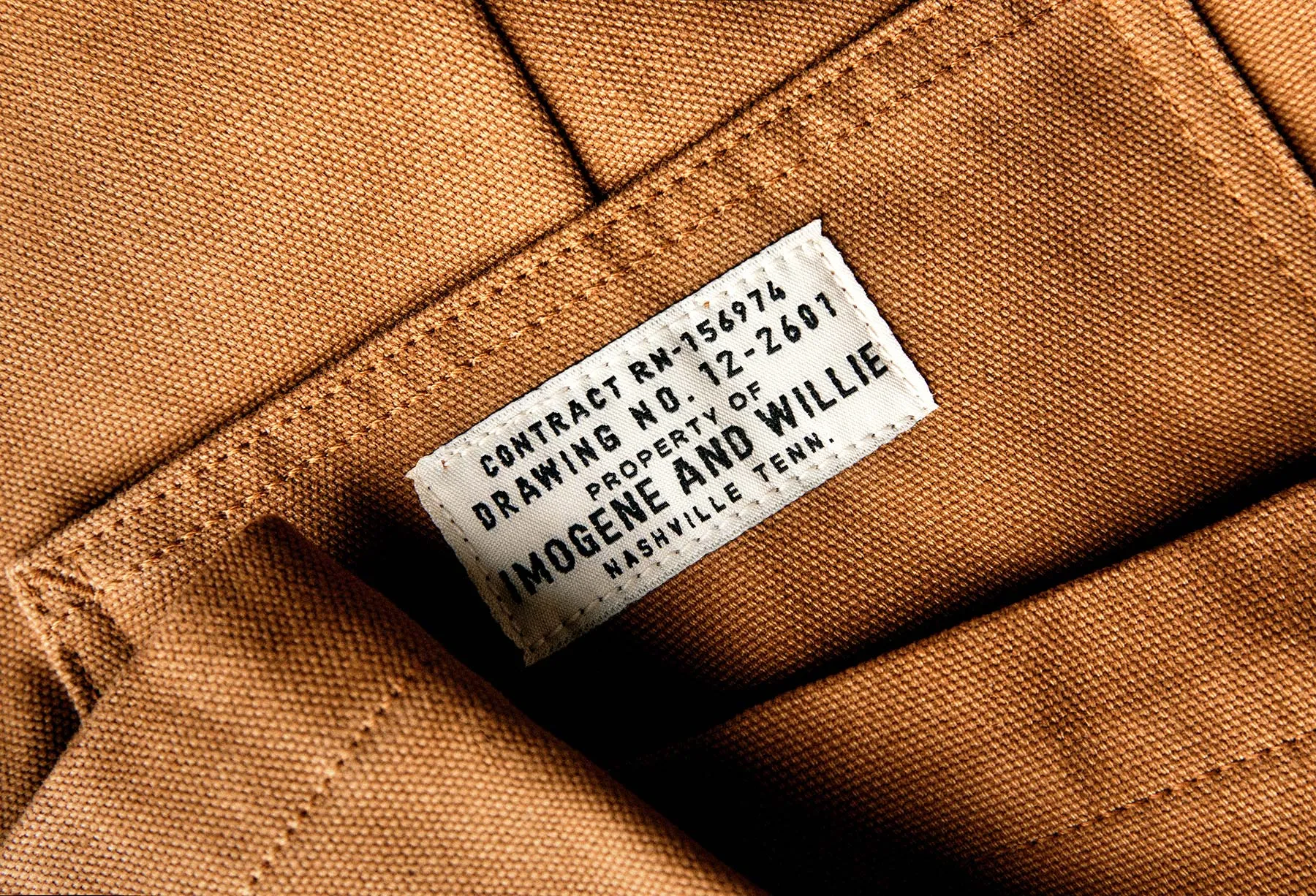 hencye canvas workpant in brown sold by Imogene + Willie product image thumbnail 3