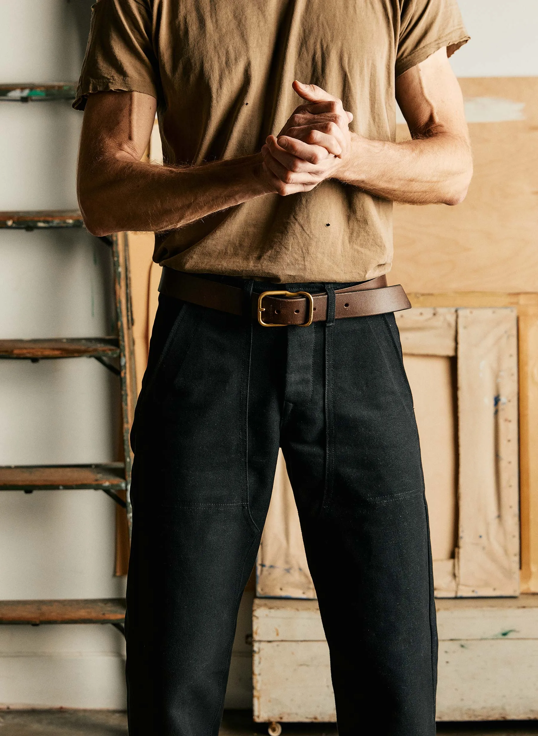 hencye canvas workpant in black sold by Imogene + Willie product image thumbnail 3