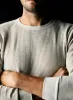 the long sleeve thermal crew in ash sold by Imogene + Willie