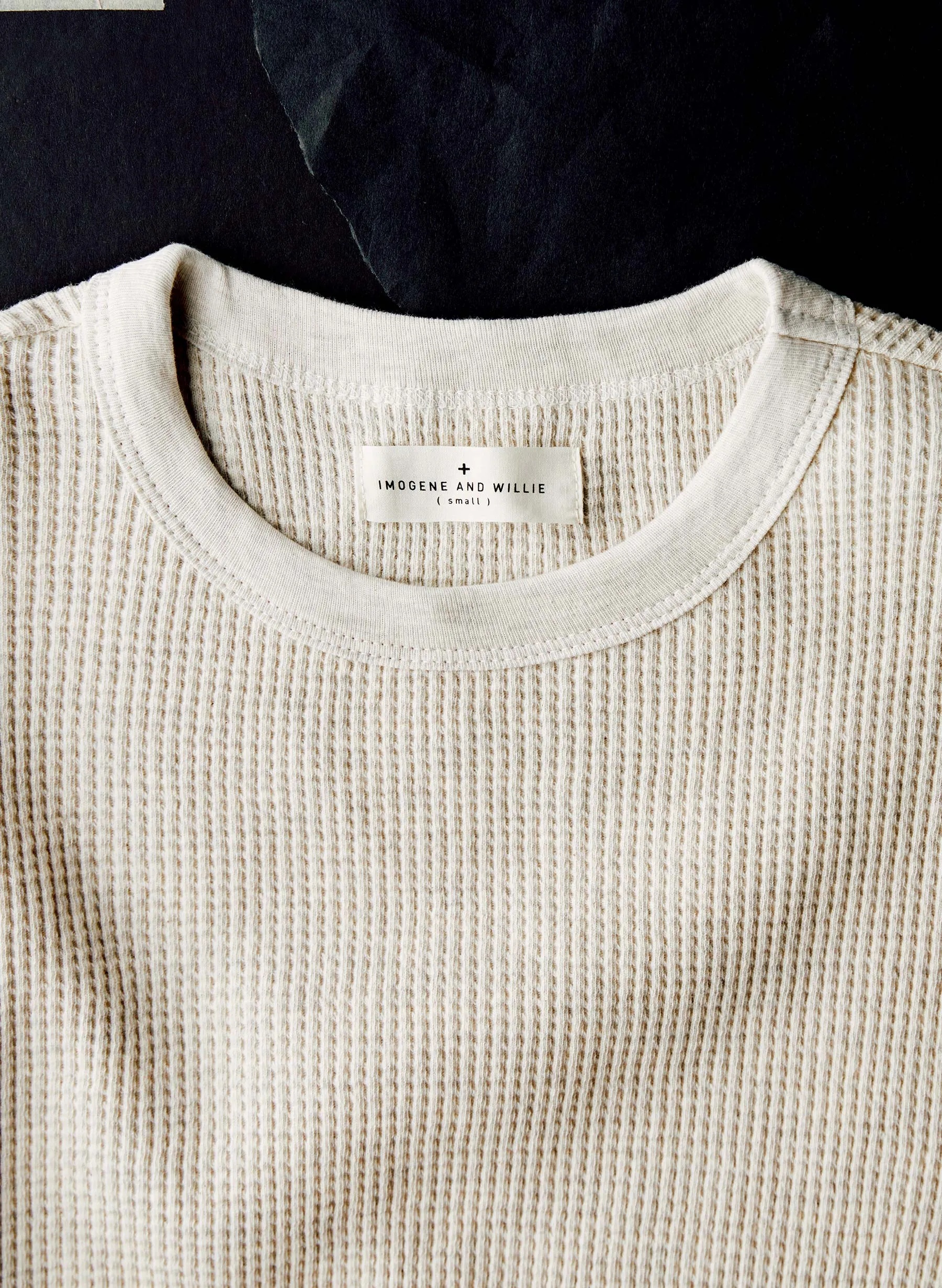 long sleeve thermal crew in ash sold by Imogene + Willie product image thumbnail 3