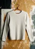 the long sleeve thermal crew in ash sold by Imogene + Willie