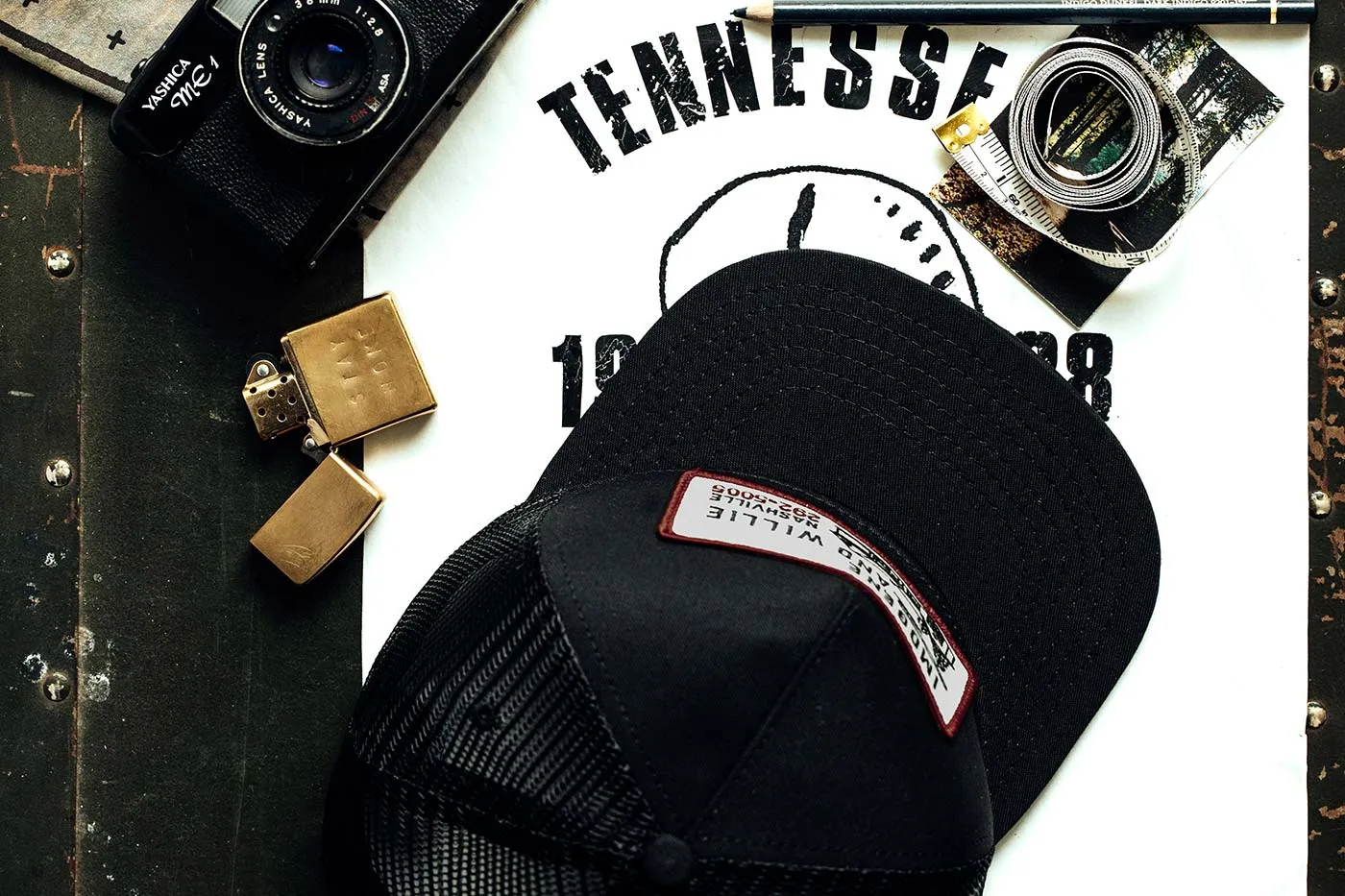 the "service station" trucker in black sold by Imogene + Willie product image thumbnail 3