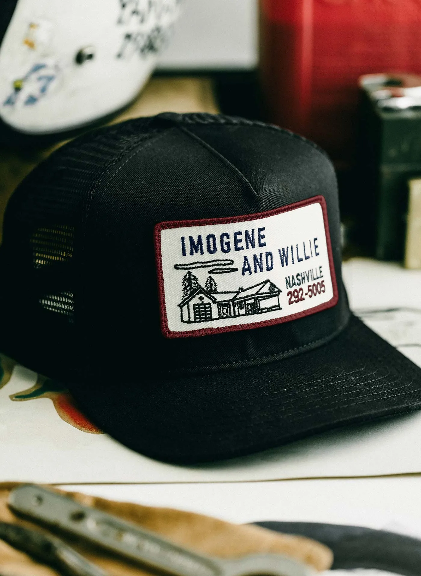 the "service station" trucker in black sold by Imogene + Willie