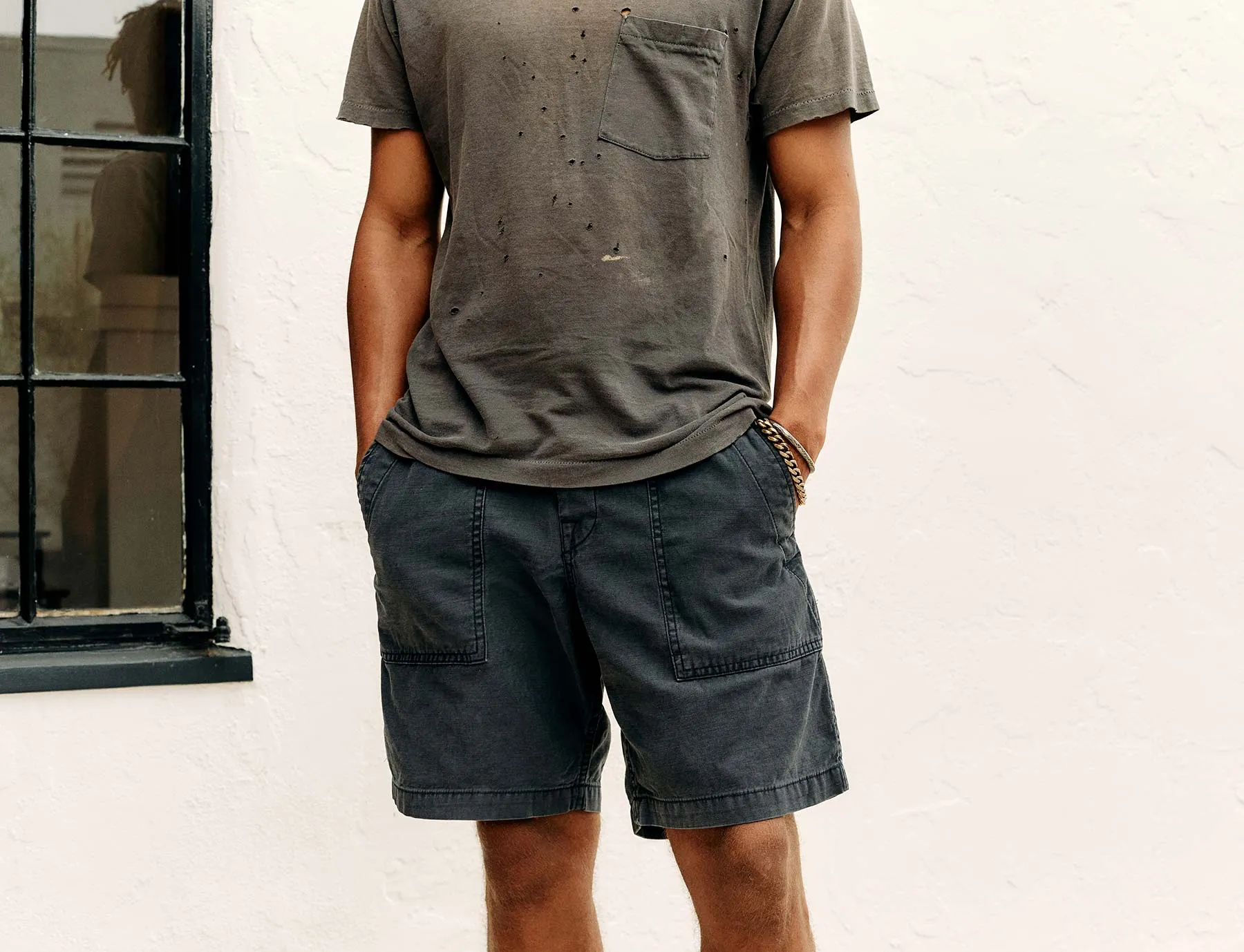 the camp short in faded black sold by Imogene + Willie product image thumbnail 3