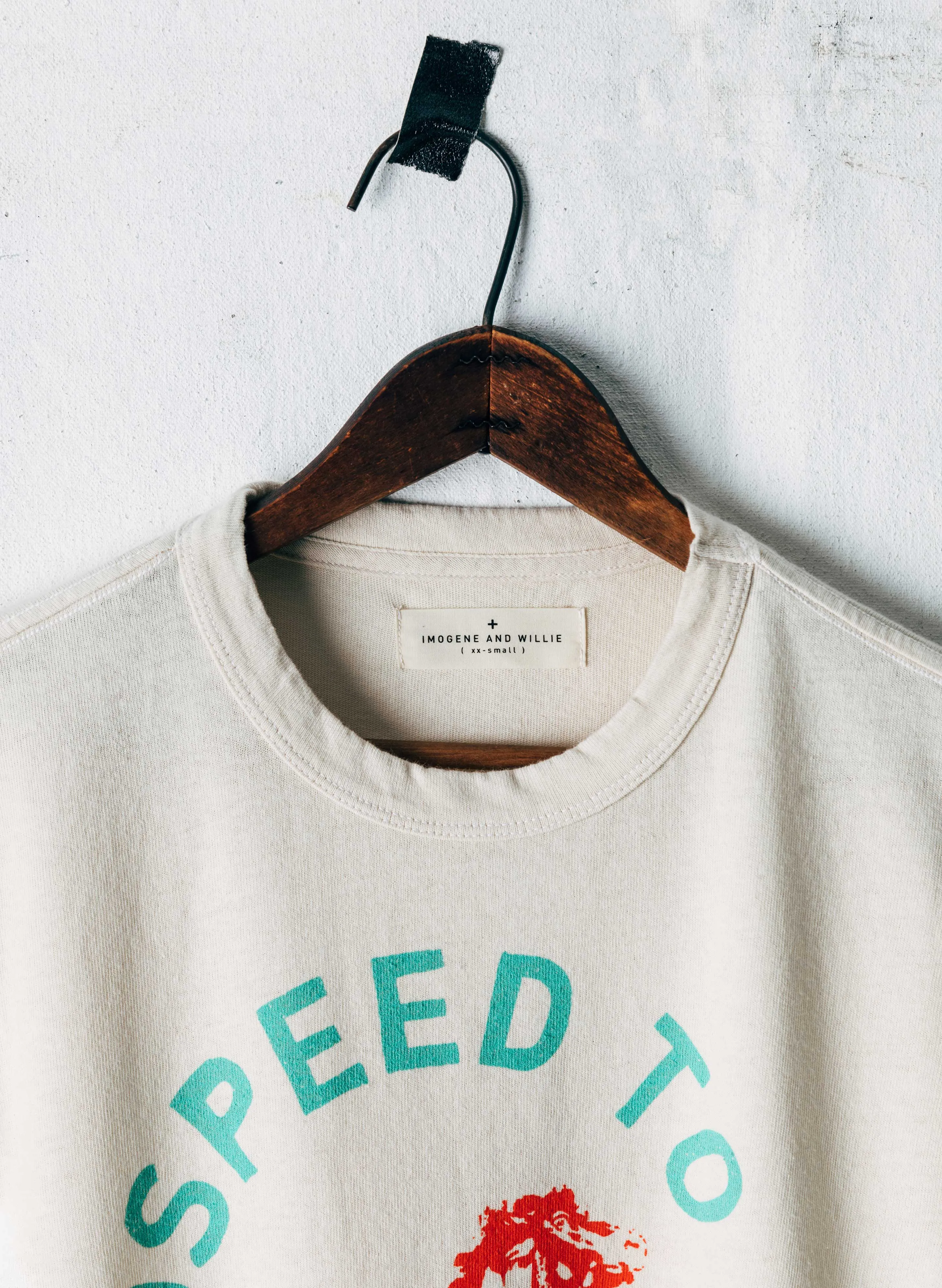 the "godspeed" tee in vintage white sold by Imogene + Willie product image thumbnail 4
