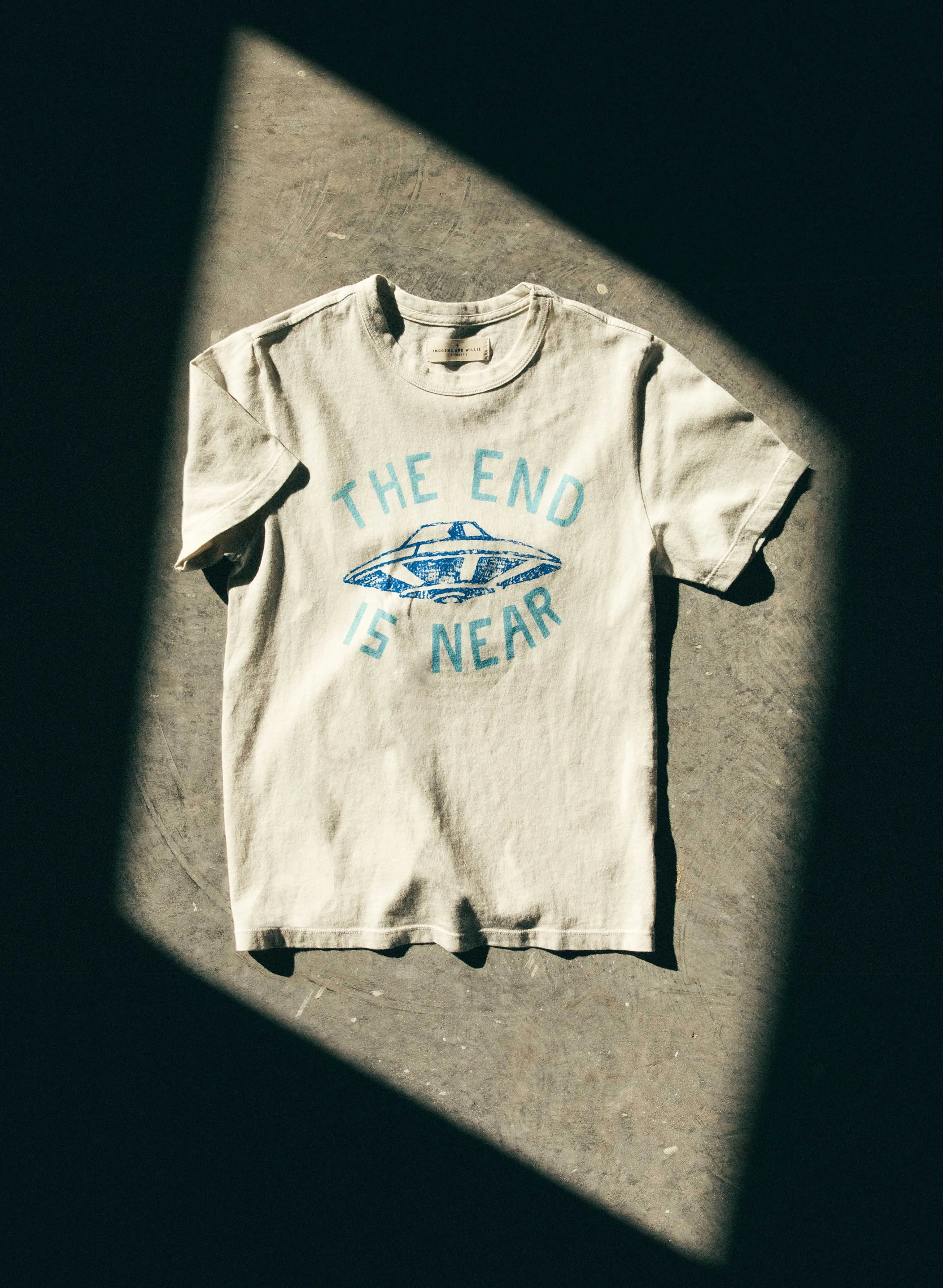 the "end is near" tee sold by Imogene + Willie