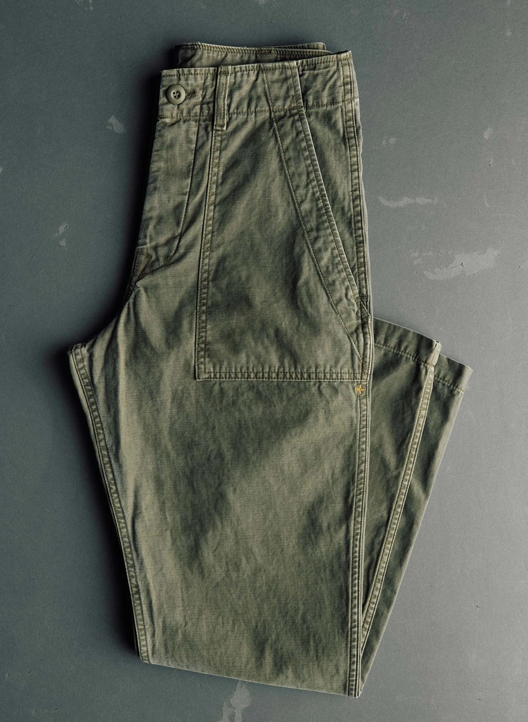 oliver military trouser in olive sold by Imogene + Willie product image thumbnail 2