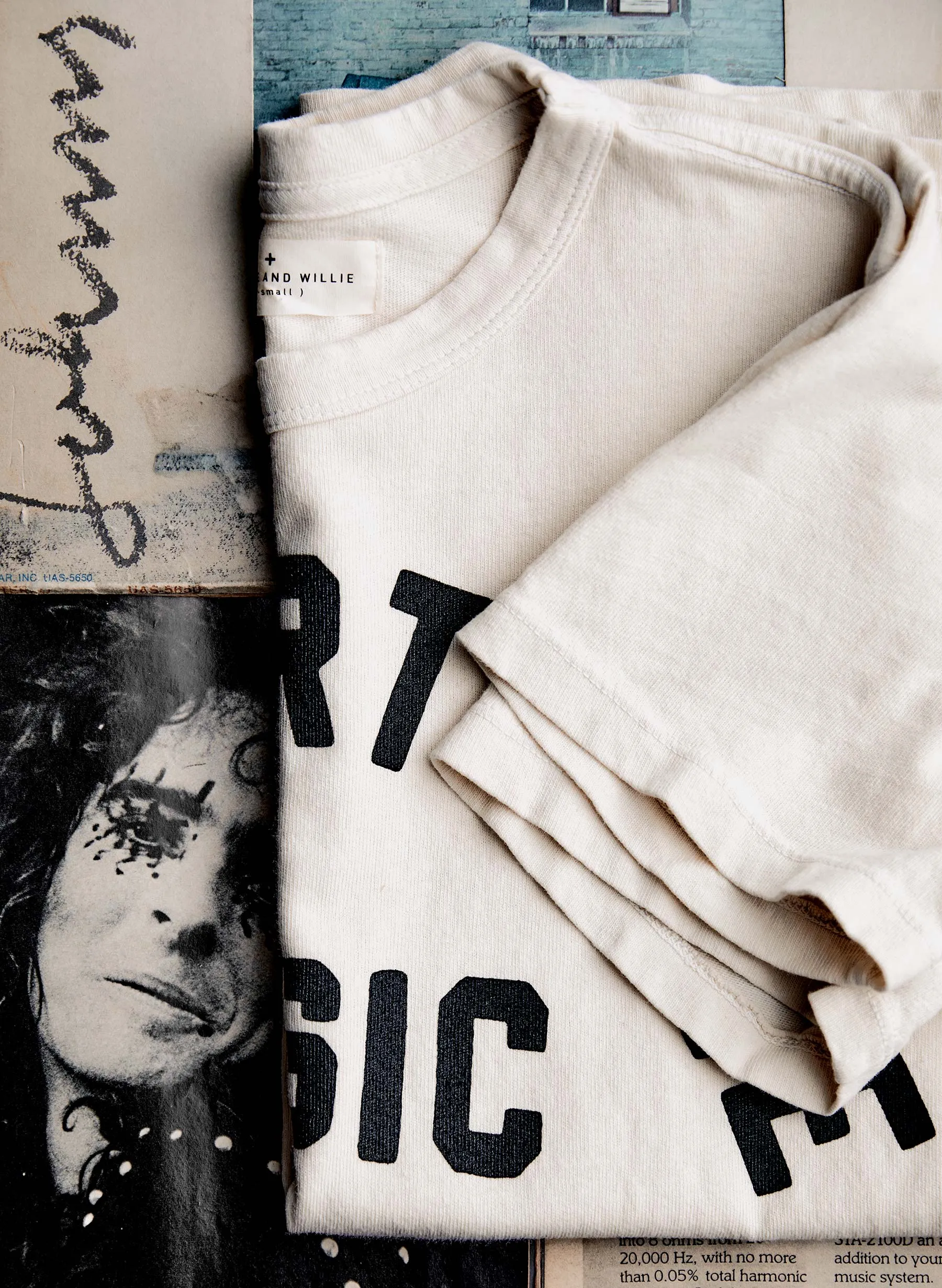 the "support live music" tee in vintage white sold by Imogene + Willie product image thumbnail 5