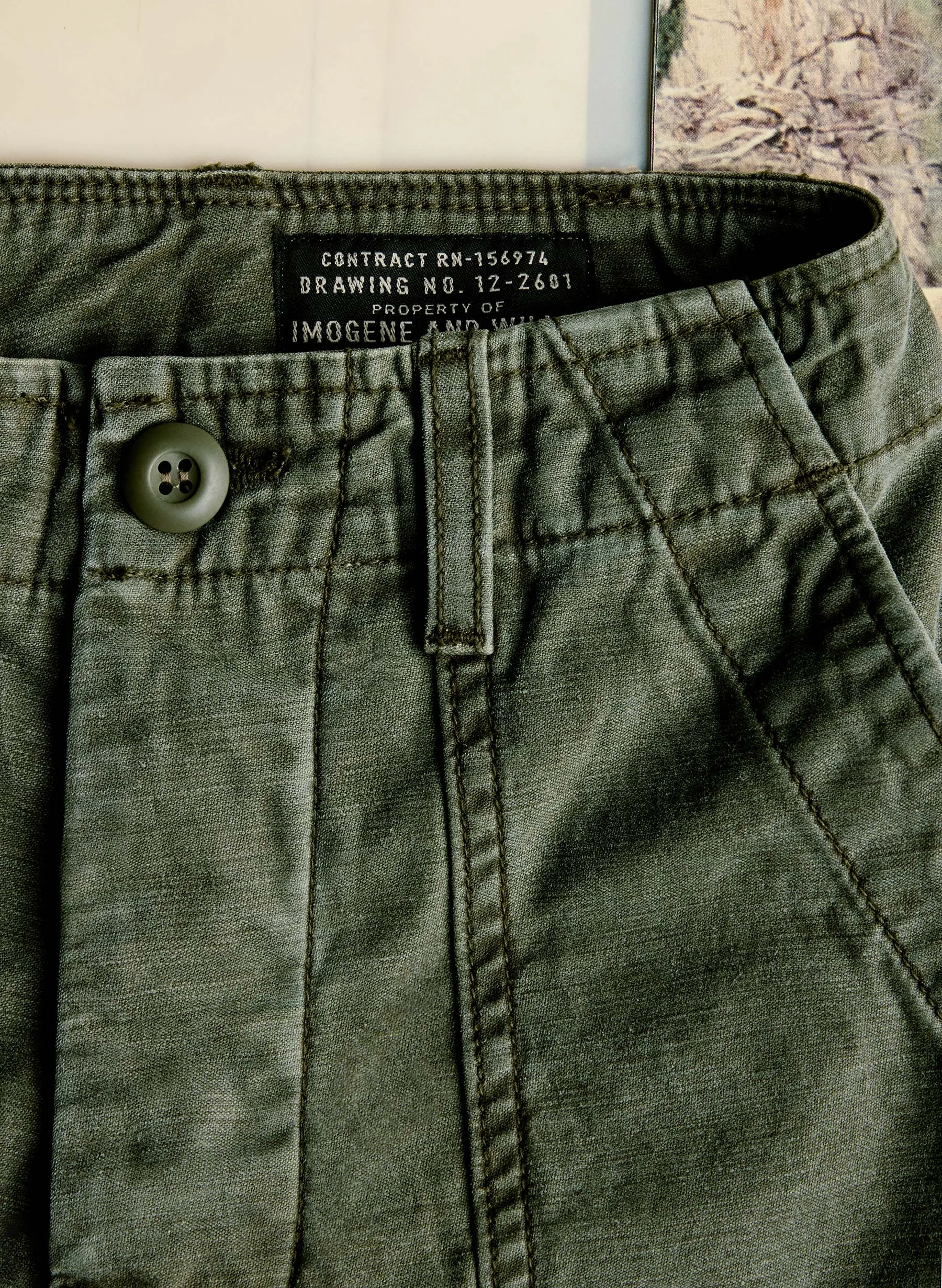 the camp short in olive sold by Imogene + Willie product image thumbnail 4