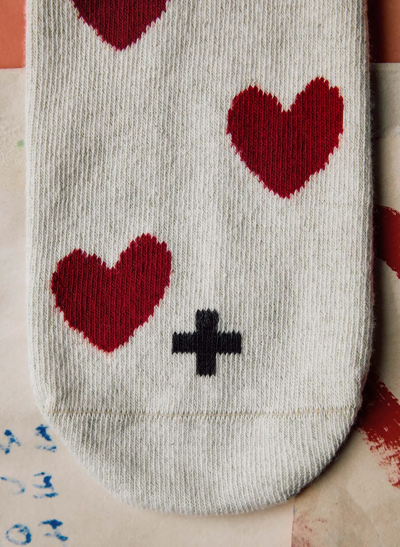 heart sock in natural sold by Imogene + Willie product image thumbnail 5