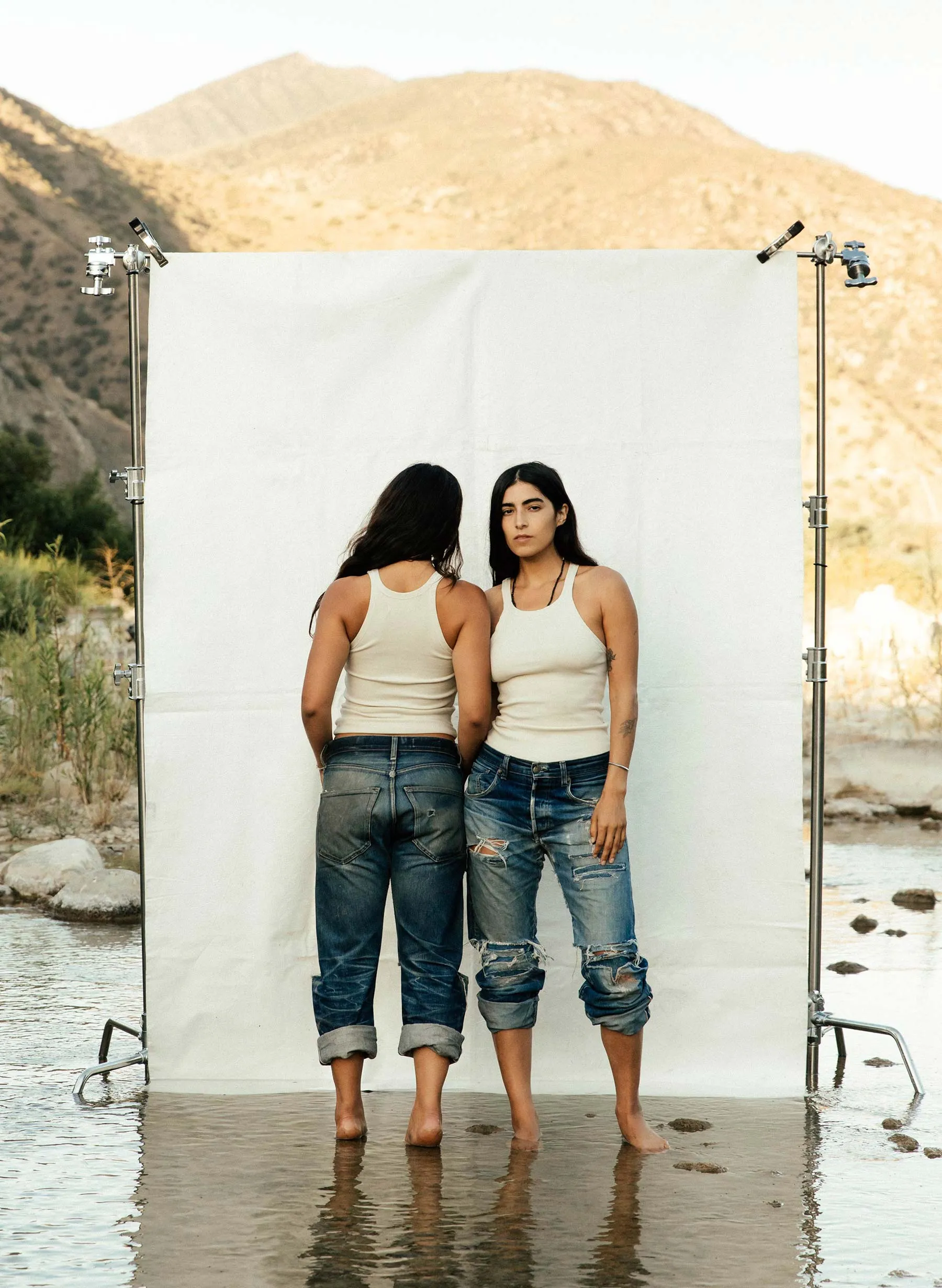 vintage white ribbed racerback tank sold by Imogene + Willie product image thumbnail 5