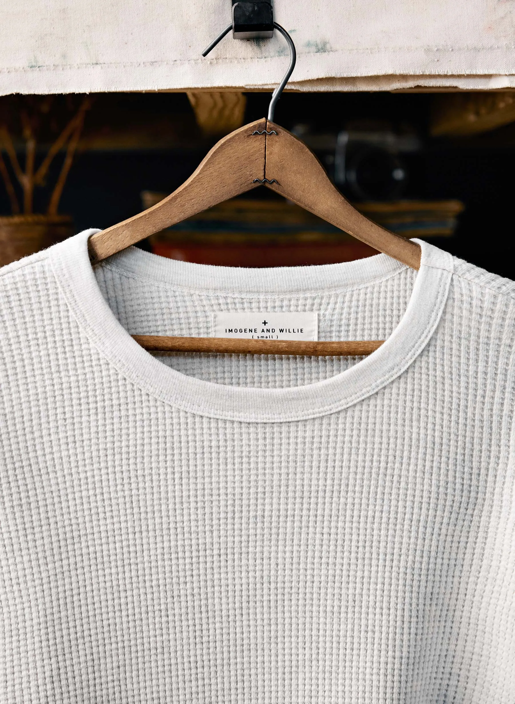 the waffle thermal crew in ash sold by Imogene + Willie product image thumbnail 2