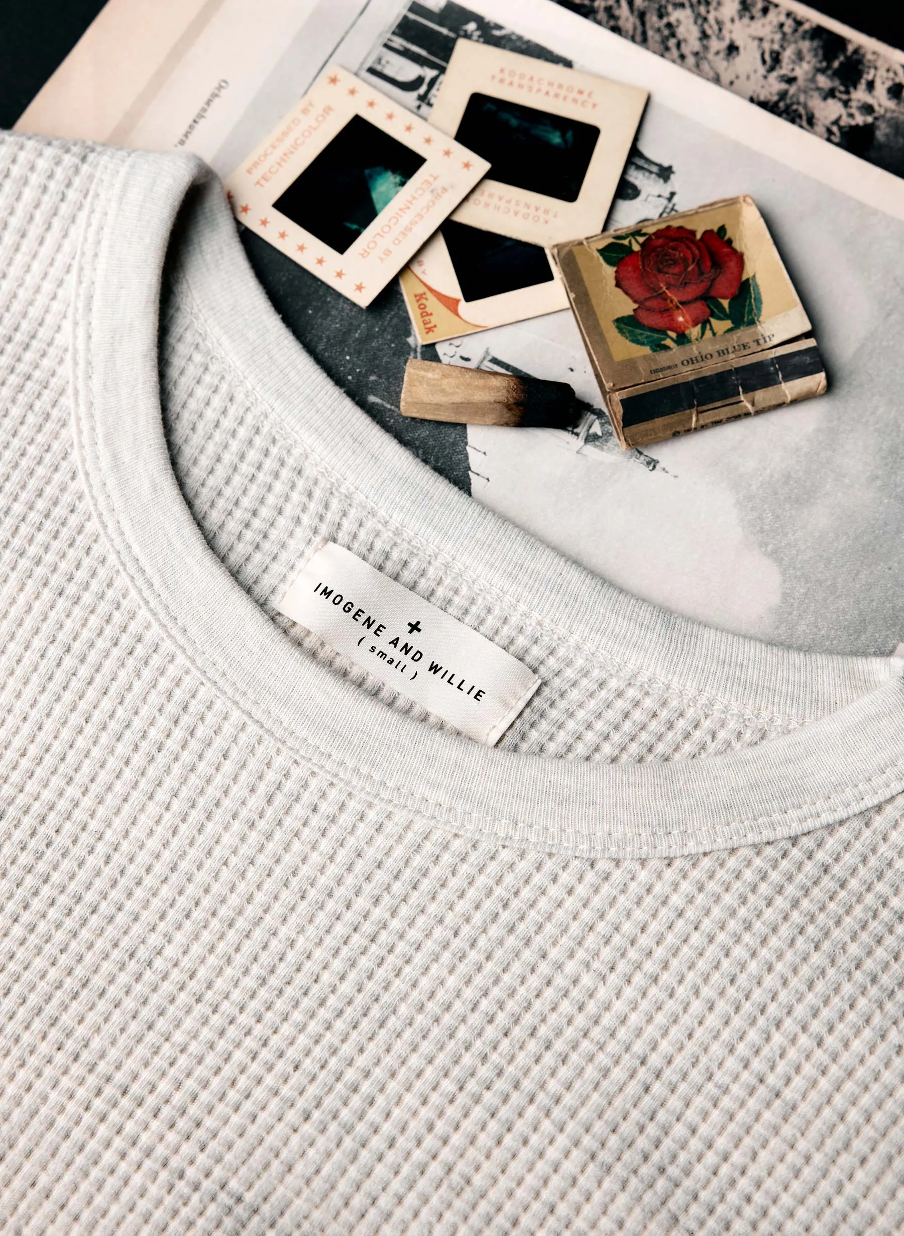 the waffle thermal crew in ash sold by Imogene + Willie product image thumbnail 4