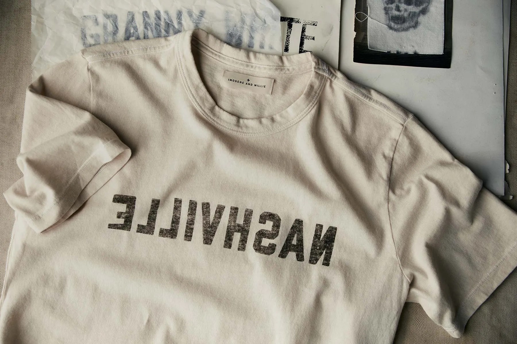 the "nashville" tee in vintage white sold by Imogene + Willie product image thumbnail 5