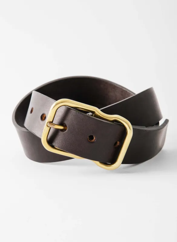 Emil Erwin Signature Belt Dark Brown sold by Imogene + Willie