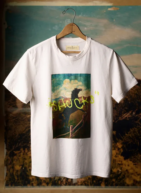 the "shucks" tee sold by Imogene + Willie