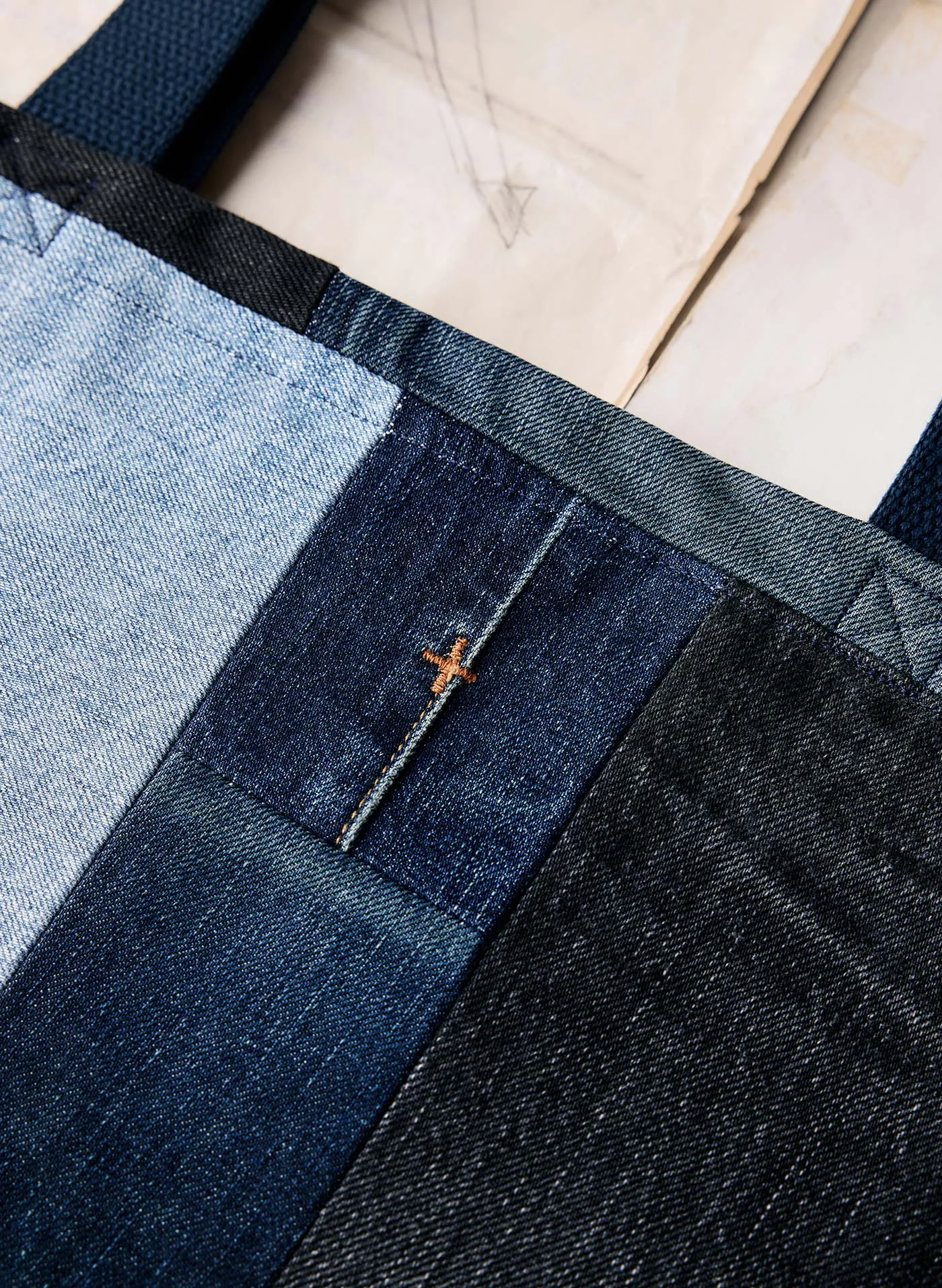 love fades recycled denim tote sold by Imogene + Willie product image thumbnail 2