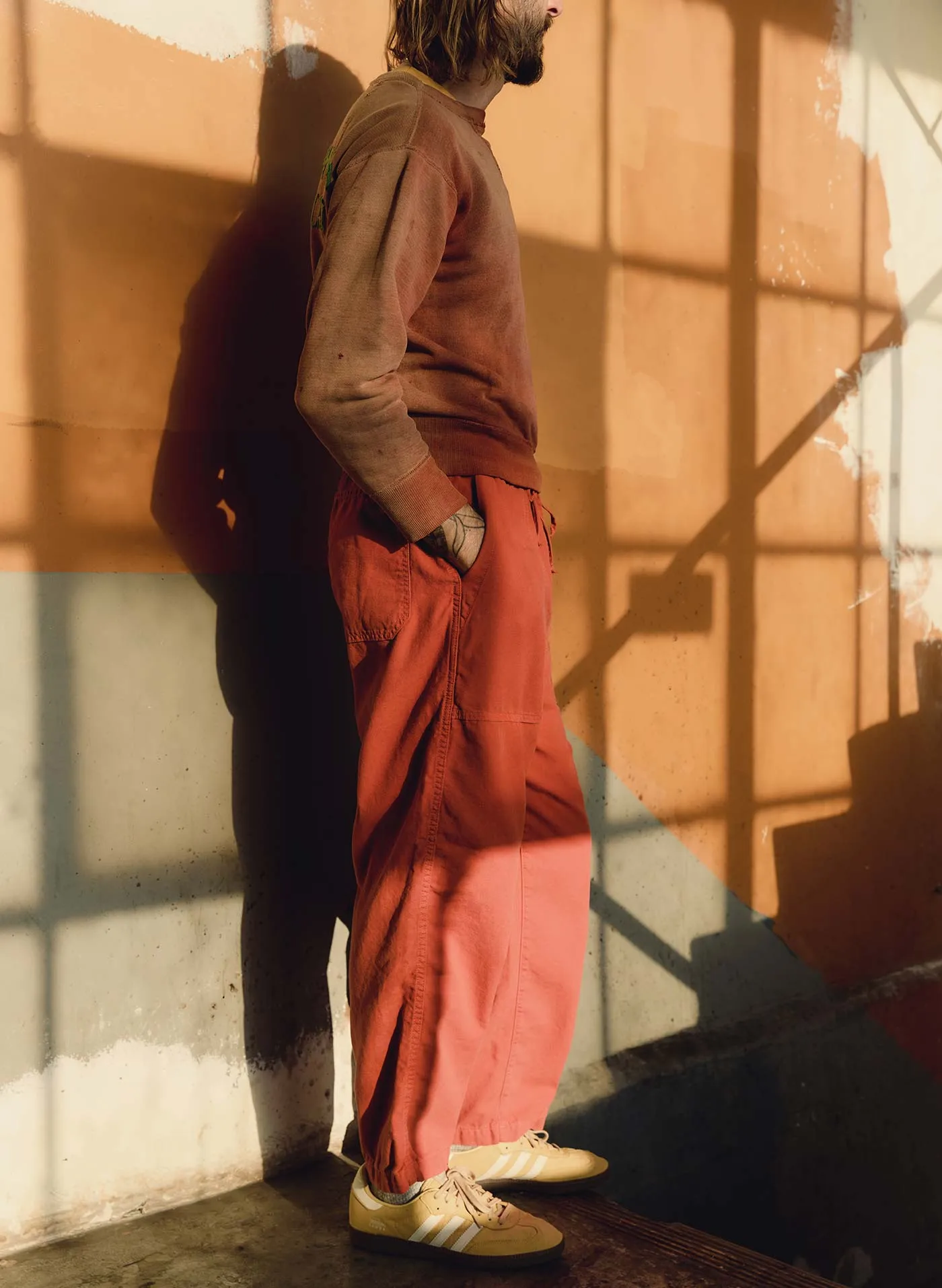 the ventura chore pant in sunfaded red sold by Imogene + Willie product image thumbnail 3