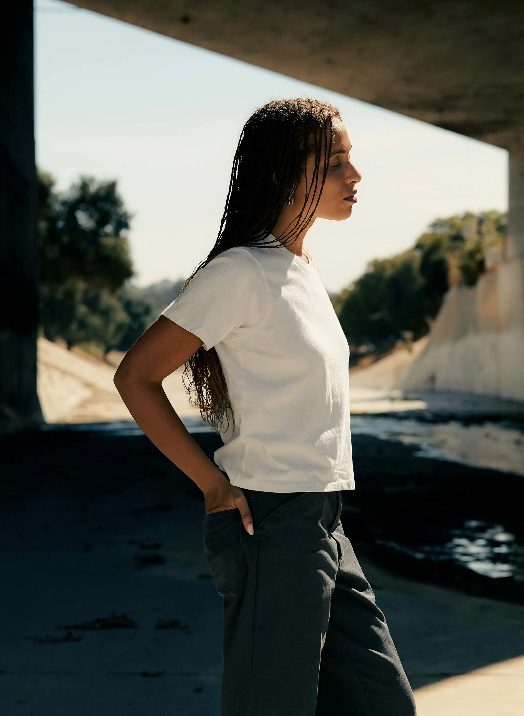 the novel knit tee in white sold by Imogene + Willie product image thumbnail 4