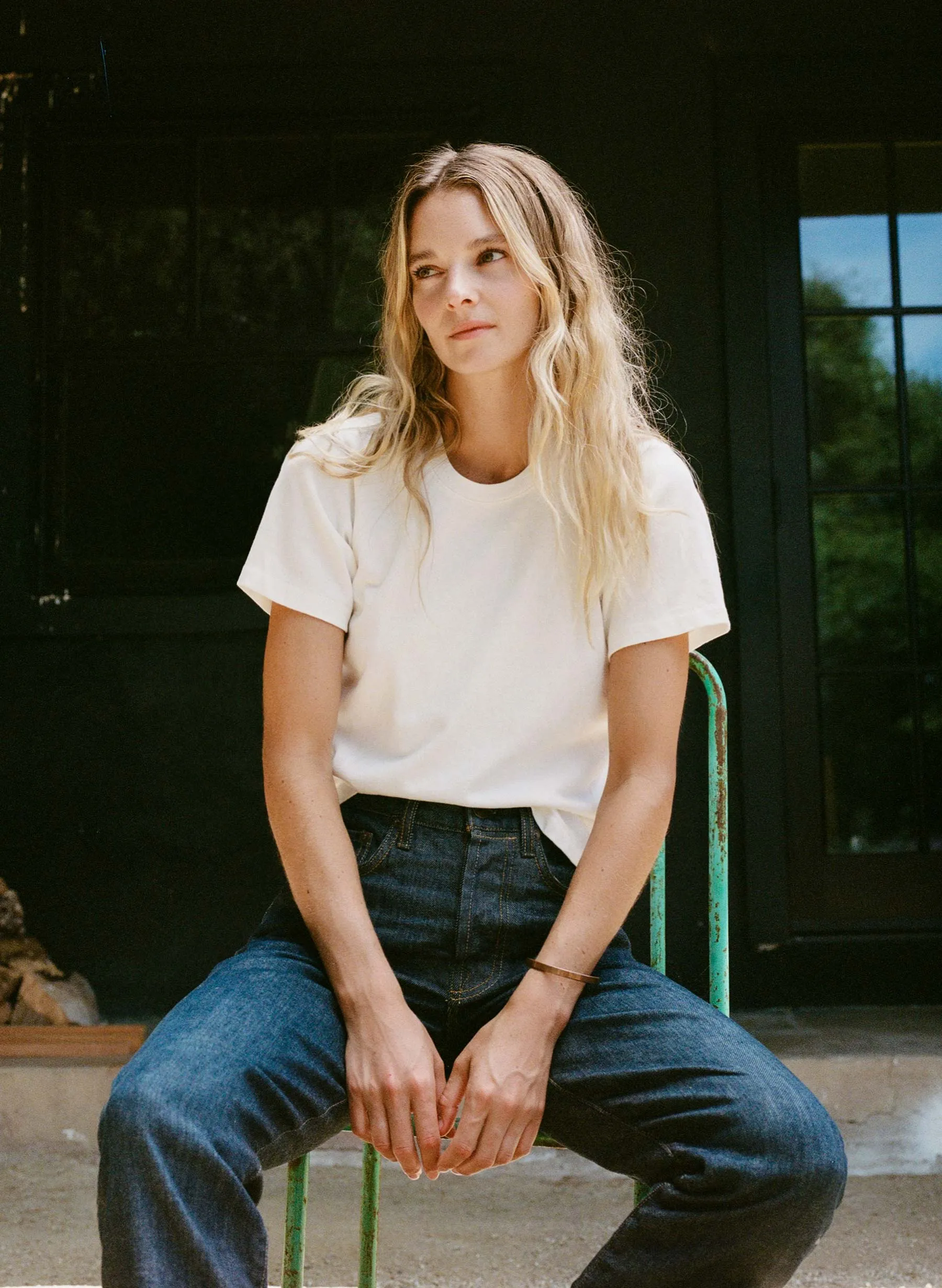 the novel knit tee in white sold by Imogene + Willie product image thumbnail 3