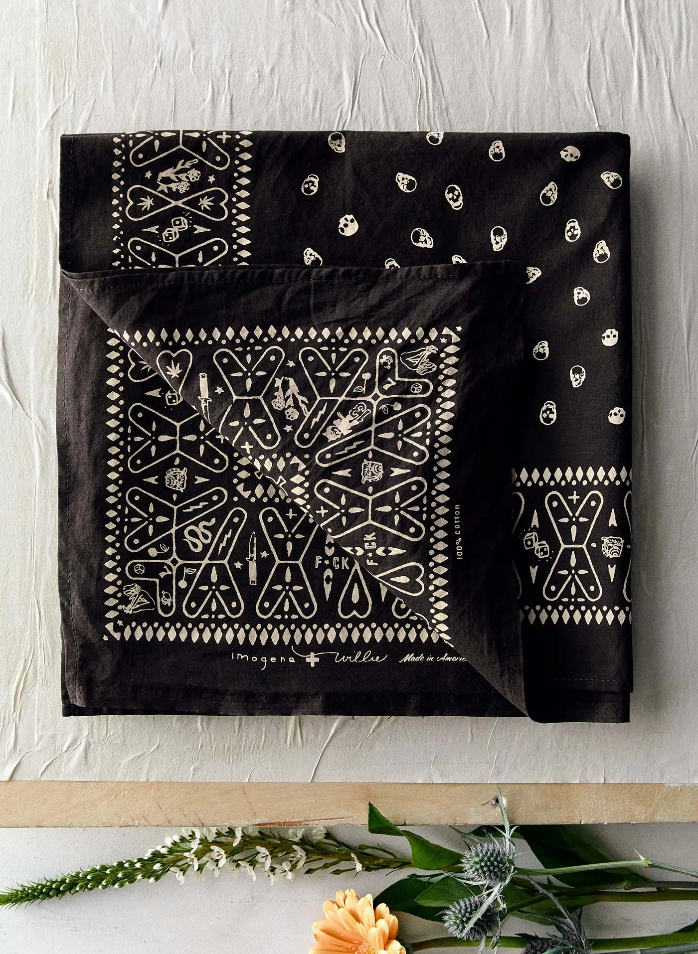 the "muerte" bandana sold by Imogene + Willie product image thumbnail 3