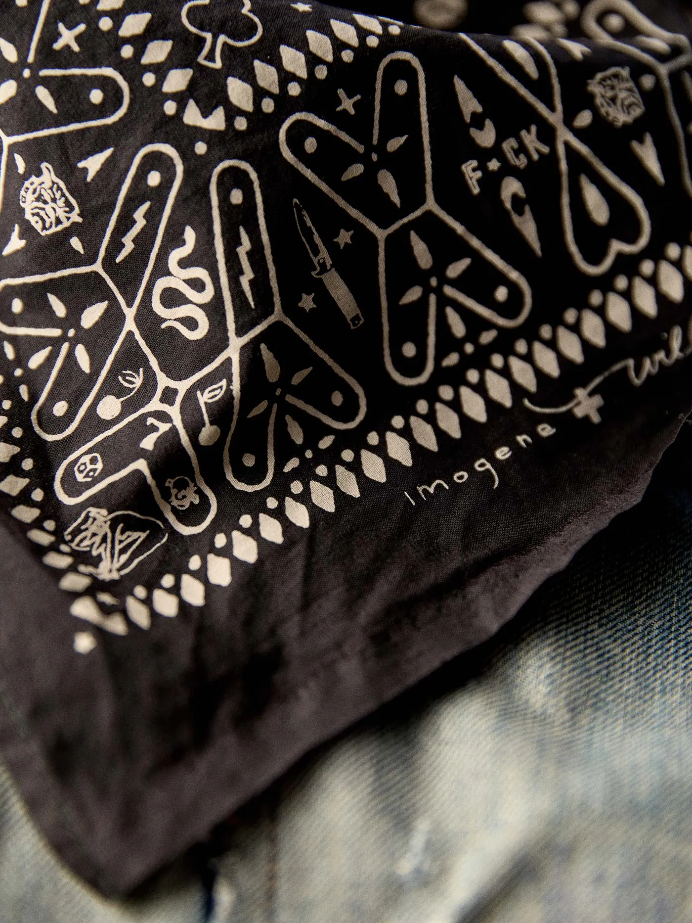 the "muerte" bandana sold by Imogene + Willie product image thumbnail 5