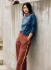 baker striped trouser in terra sold by Imogene + Willie