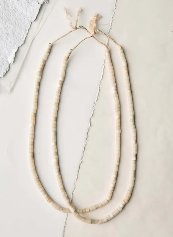 vintage white trade bead necklace sold by Imogene + Willie