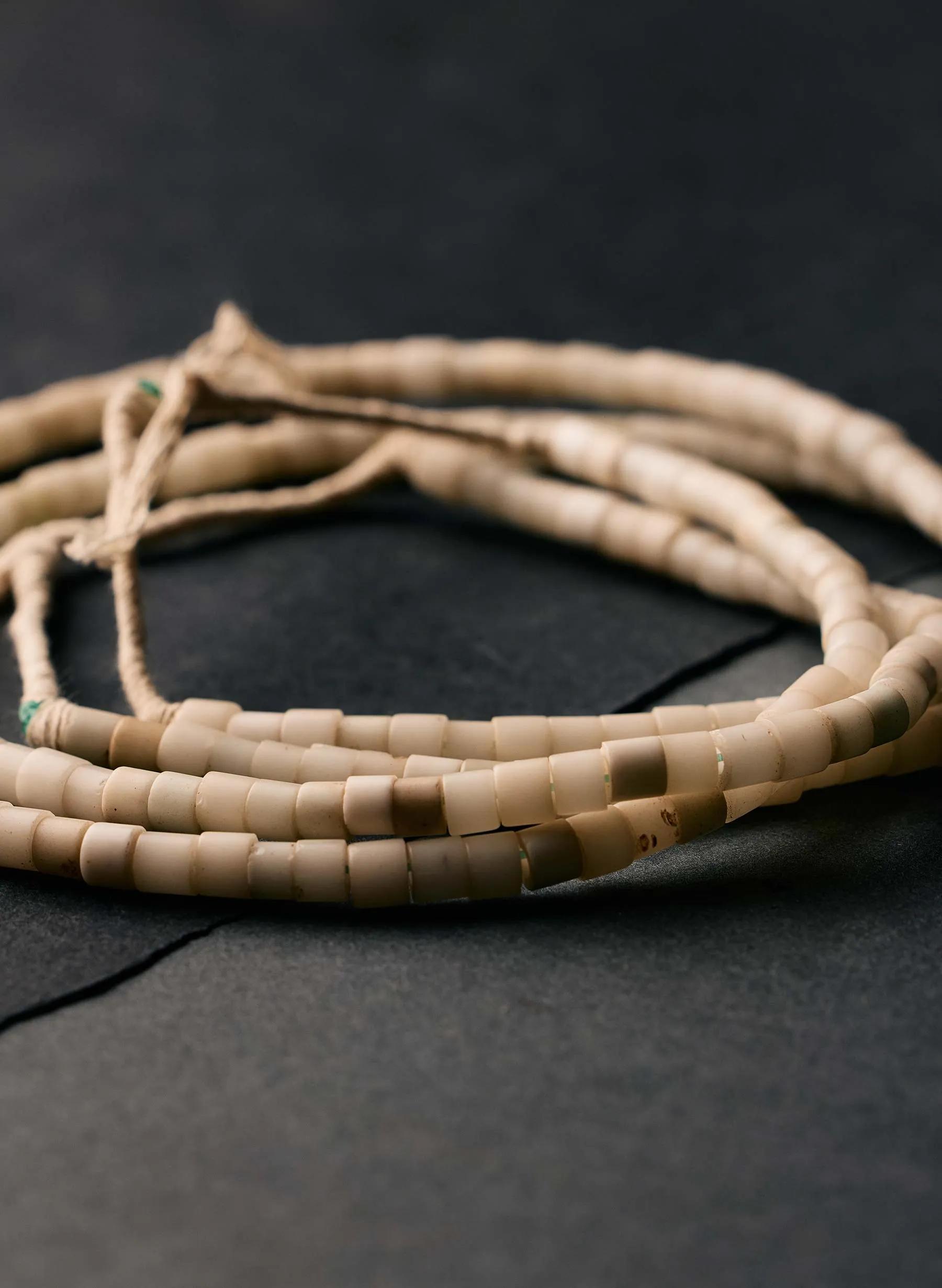 vintage white trade bead necklace sold by Imogene + Willie product image thumbnail 2