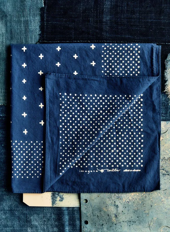 i+w vintage blue bandana sold by Imogene + Willie
