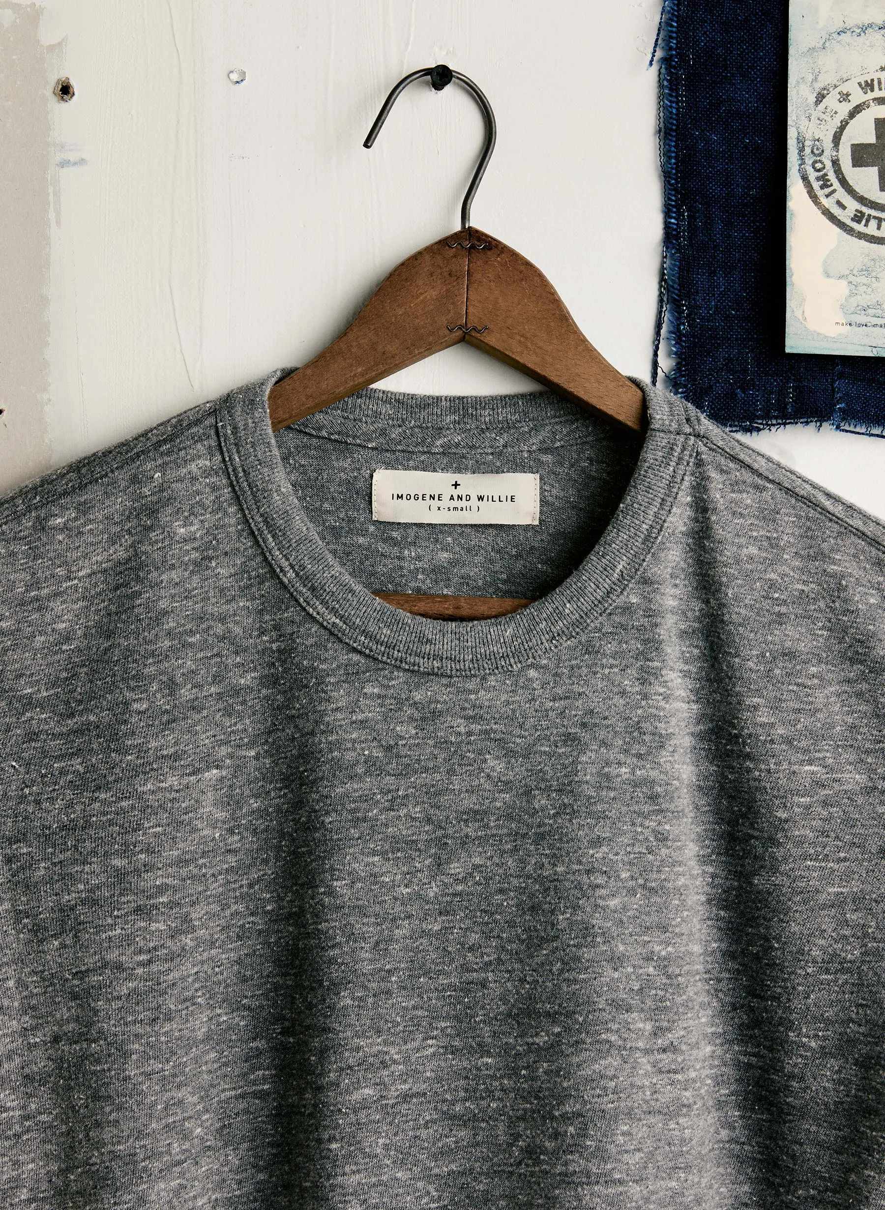 classic knit heather grey crew sold by Imogene + Willie product image thumbnail 5