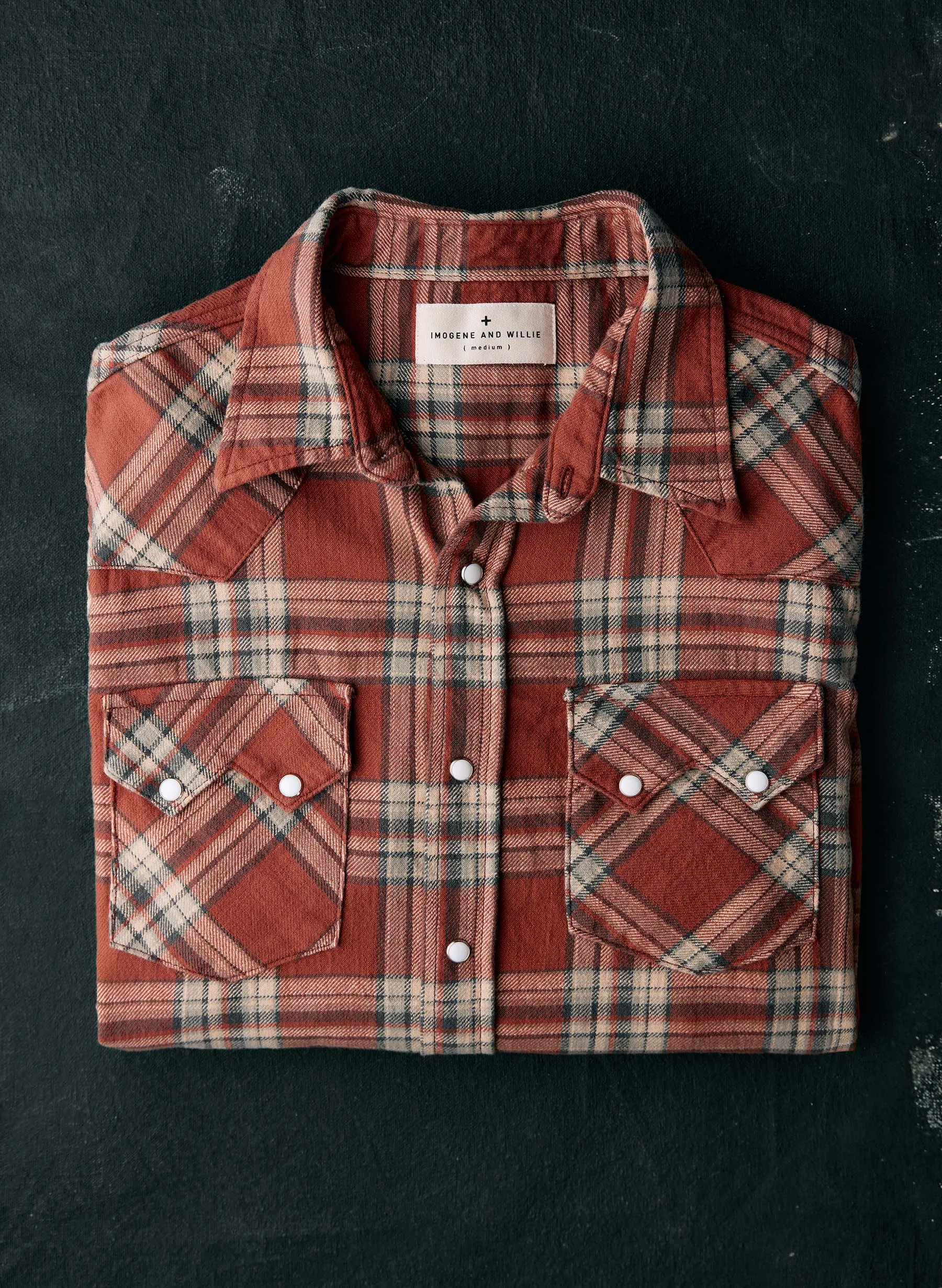 the sawtooth pearl snap in pueblo sold by Imogene + Willie product image thumbnail 5