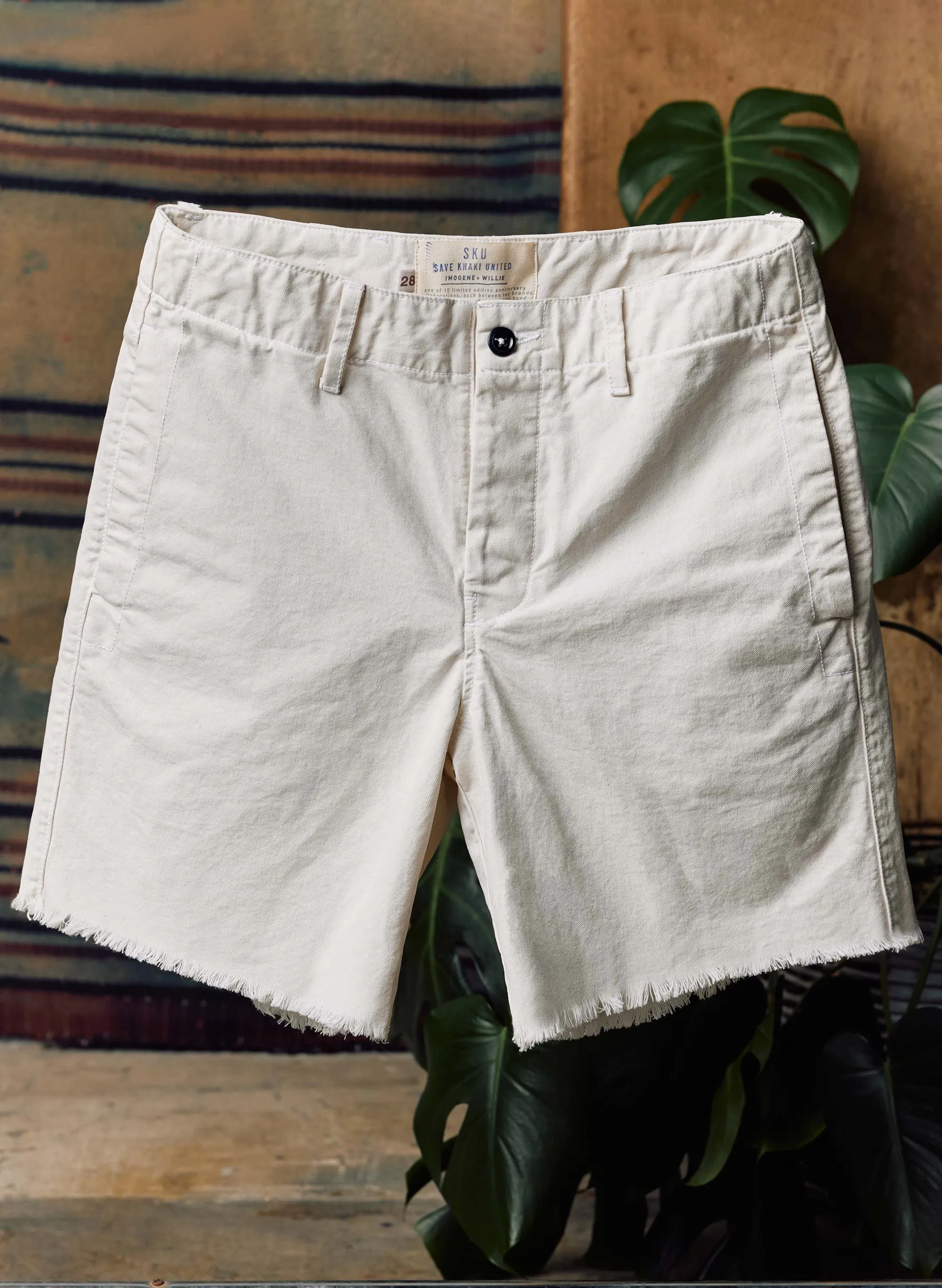 i+w x SKU cutoff chino in stone sold by Imogene + Willie product image thumbnail 3