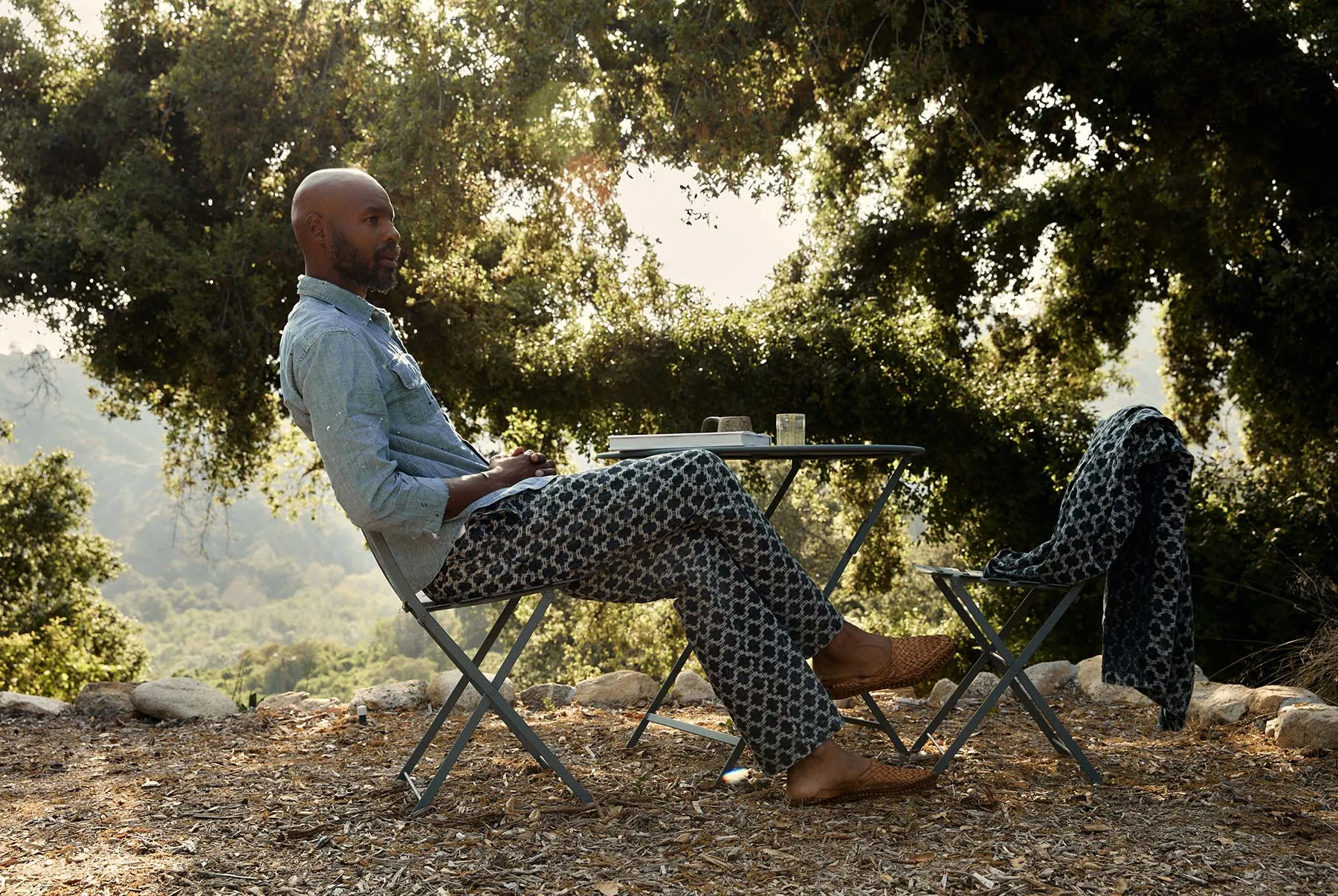 fethiye in indigo kiji print sold by Imogene + Willie product image thumbnail 3