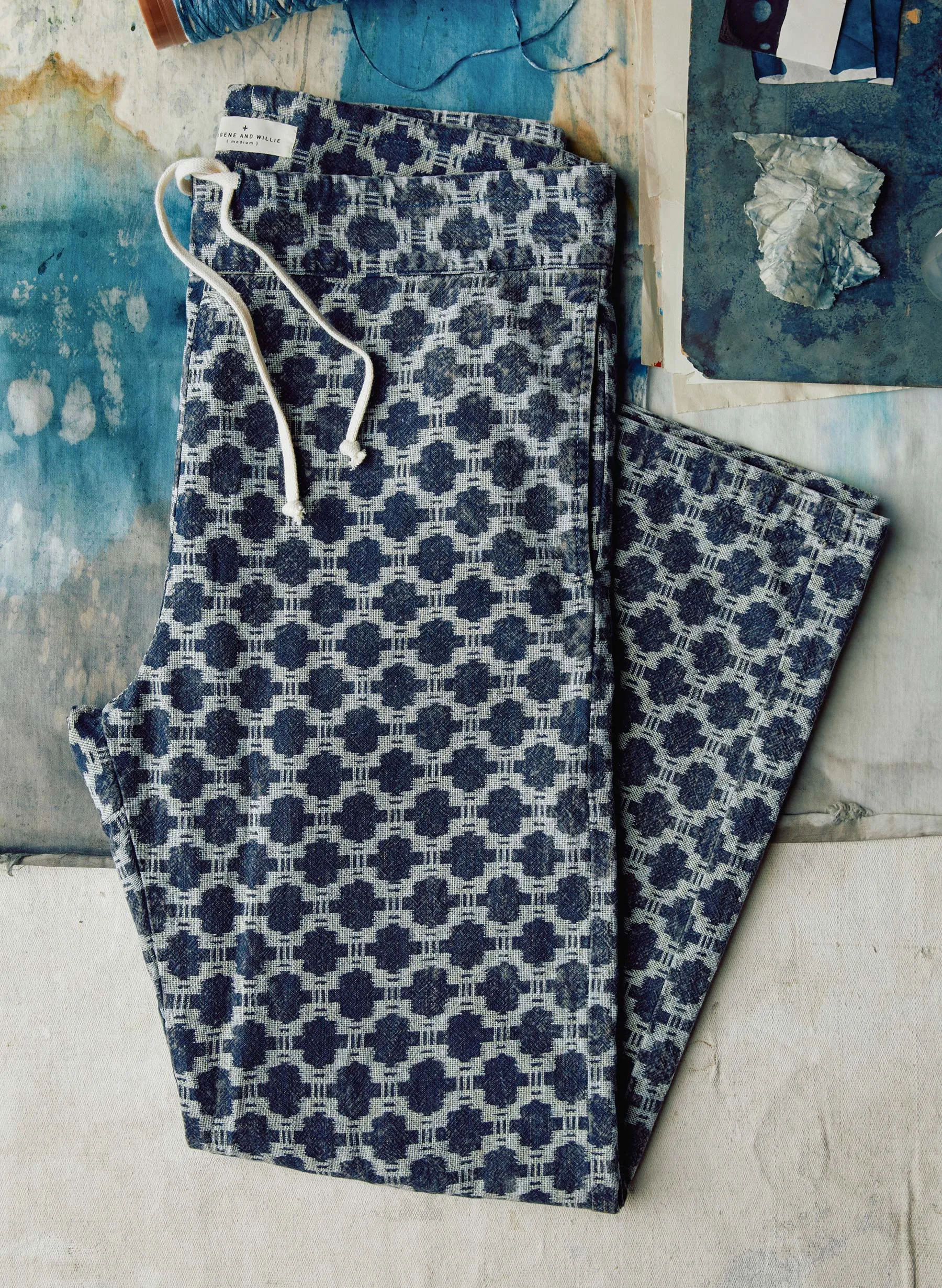 fethiye in indigo kiji print sold by Imogene + Willie product image thumbnail 2