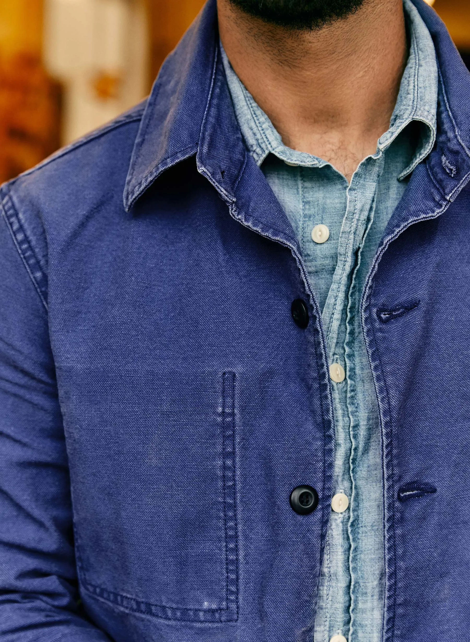 jack jacket french blue sold by Imogene + Willie product image thumbnail 5