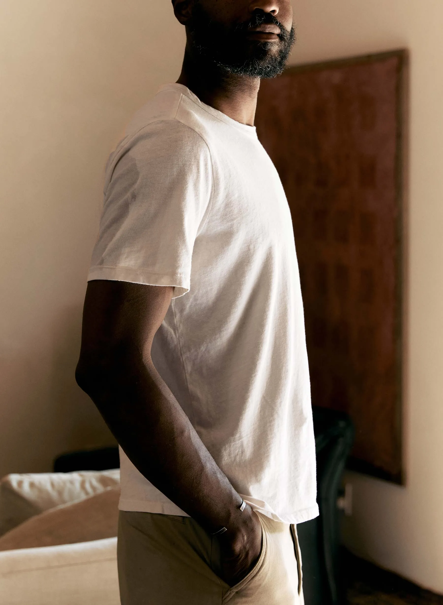 classic knit vintage white crew sold by Imogene + Willie product image thumbnail 4