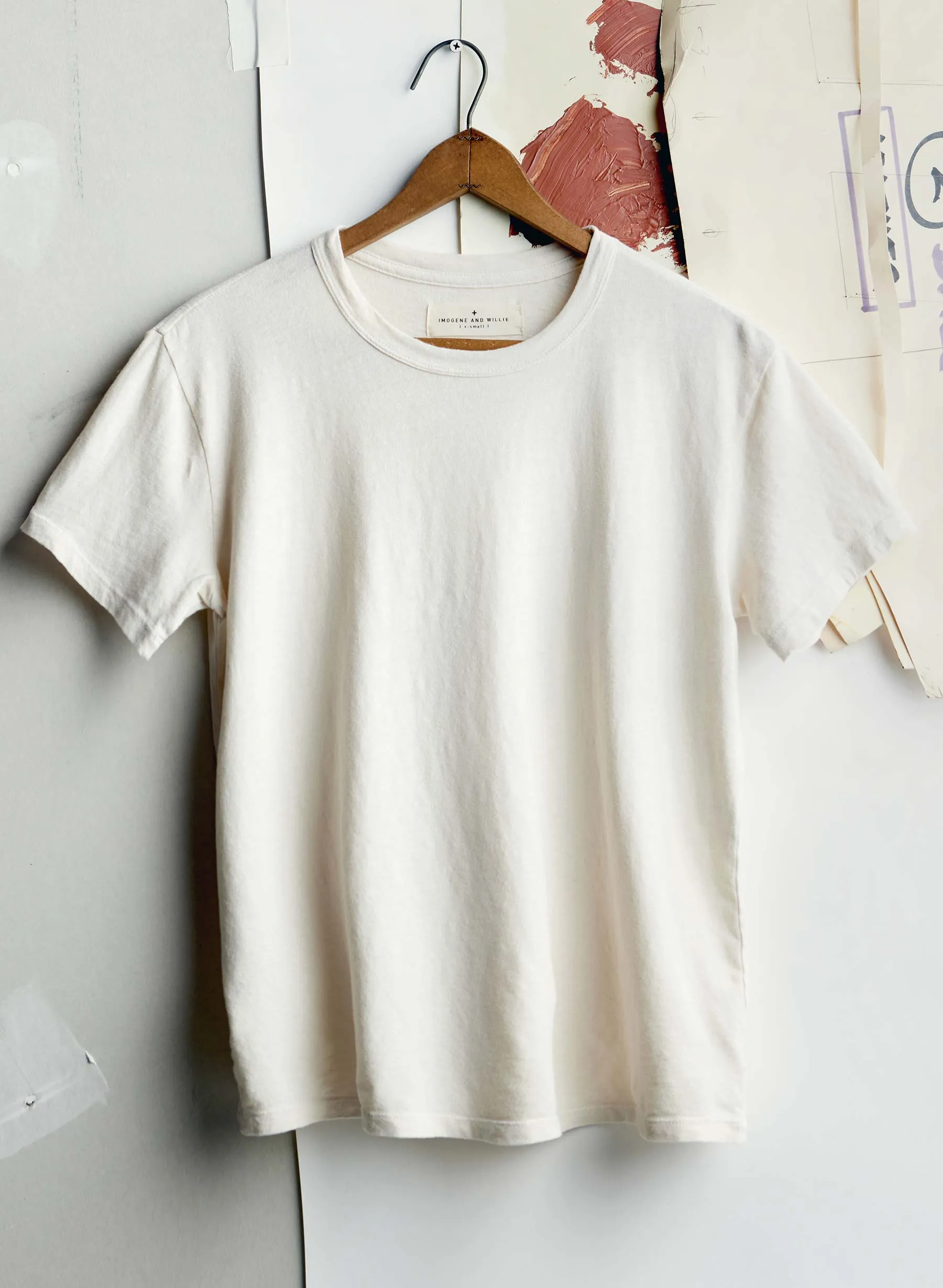 classic knit vintage white crew sold by Imogene + Willie