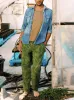 the lounge pant in painted botanic sold by Imogene + Willie