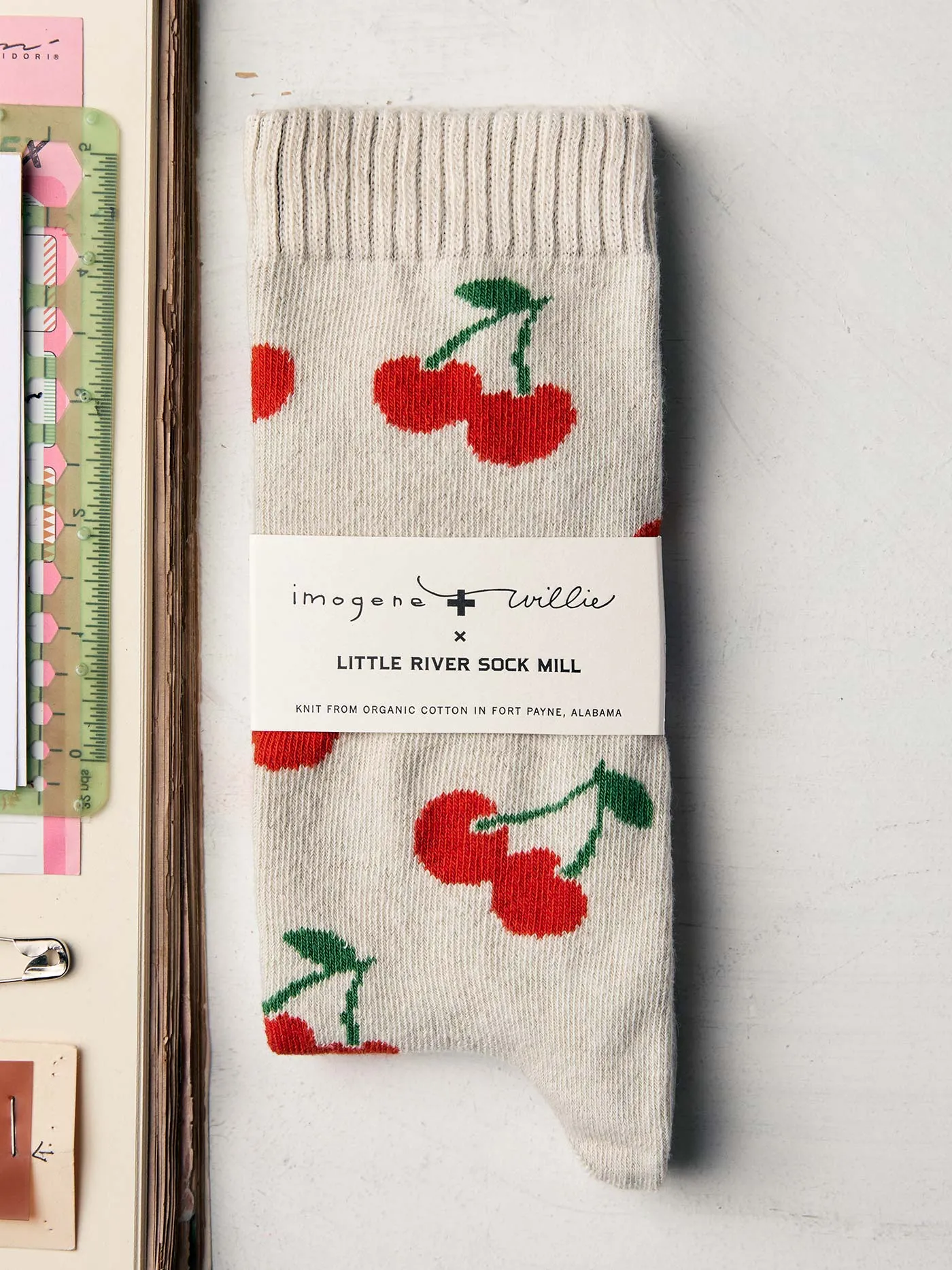 the "cherry" sock sold by Imogene + Willie product image thumbnail 2