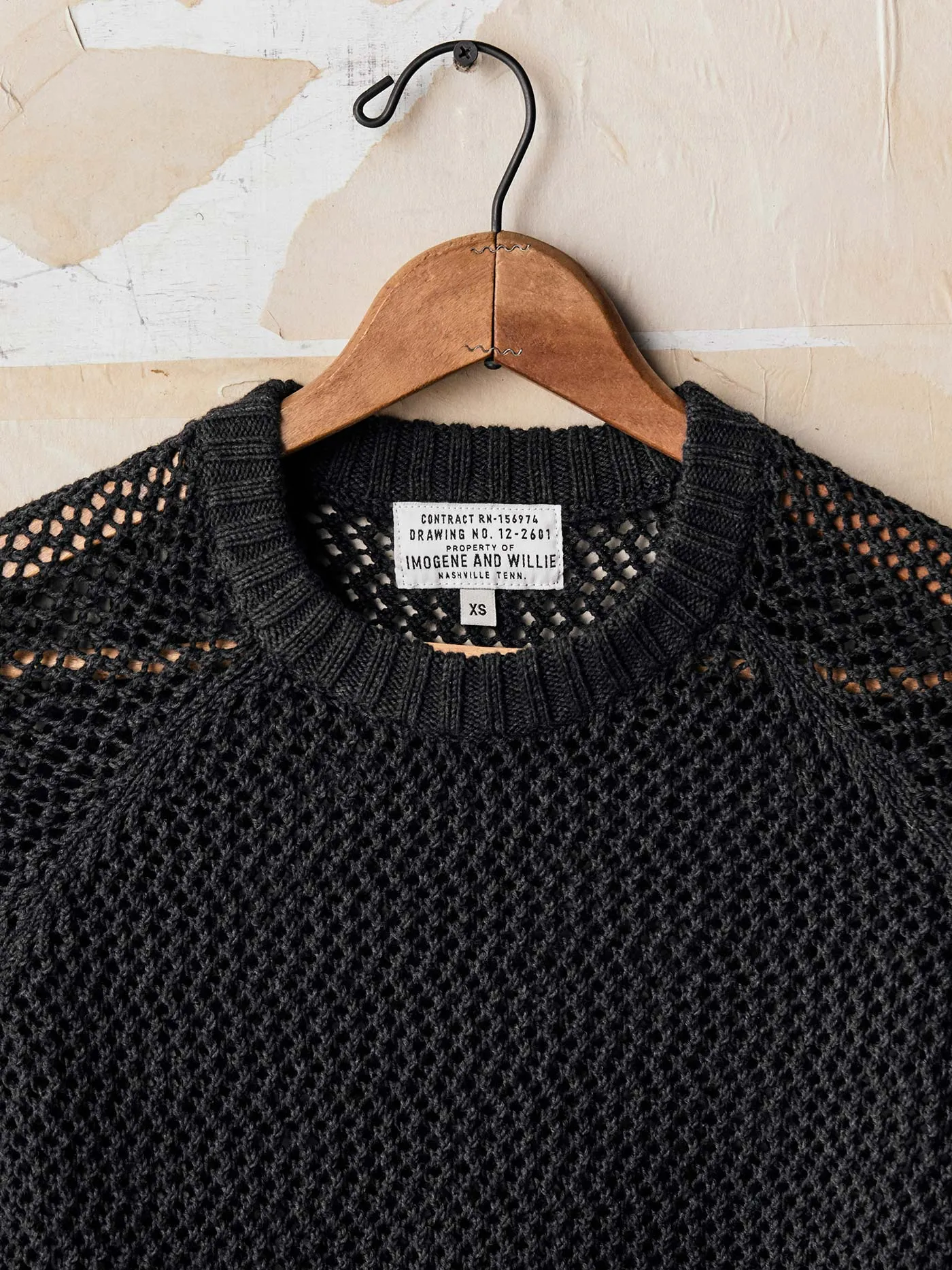 cascabel open weave sweater in black sold by Imogene + Willie product image thumbnail 2