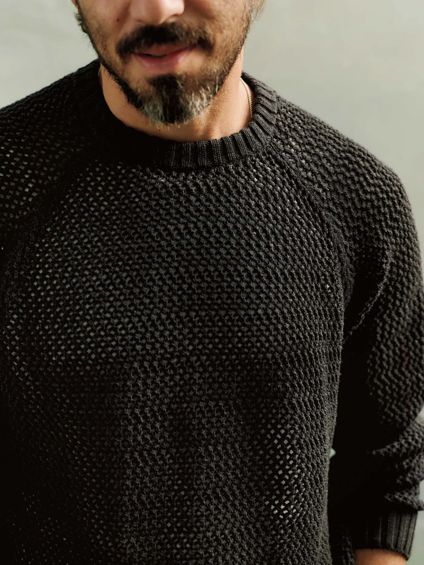 cascabel open weave sweater in black sold by Imogene + Willie product image thumbnail 3