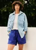 the canvas lounge short in klein blue sold by Imogene + Willie