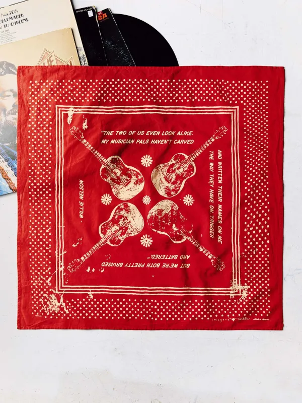 i+w x willie nelson "trigger" bandana sold by Imogene + Willie