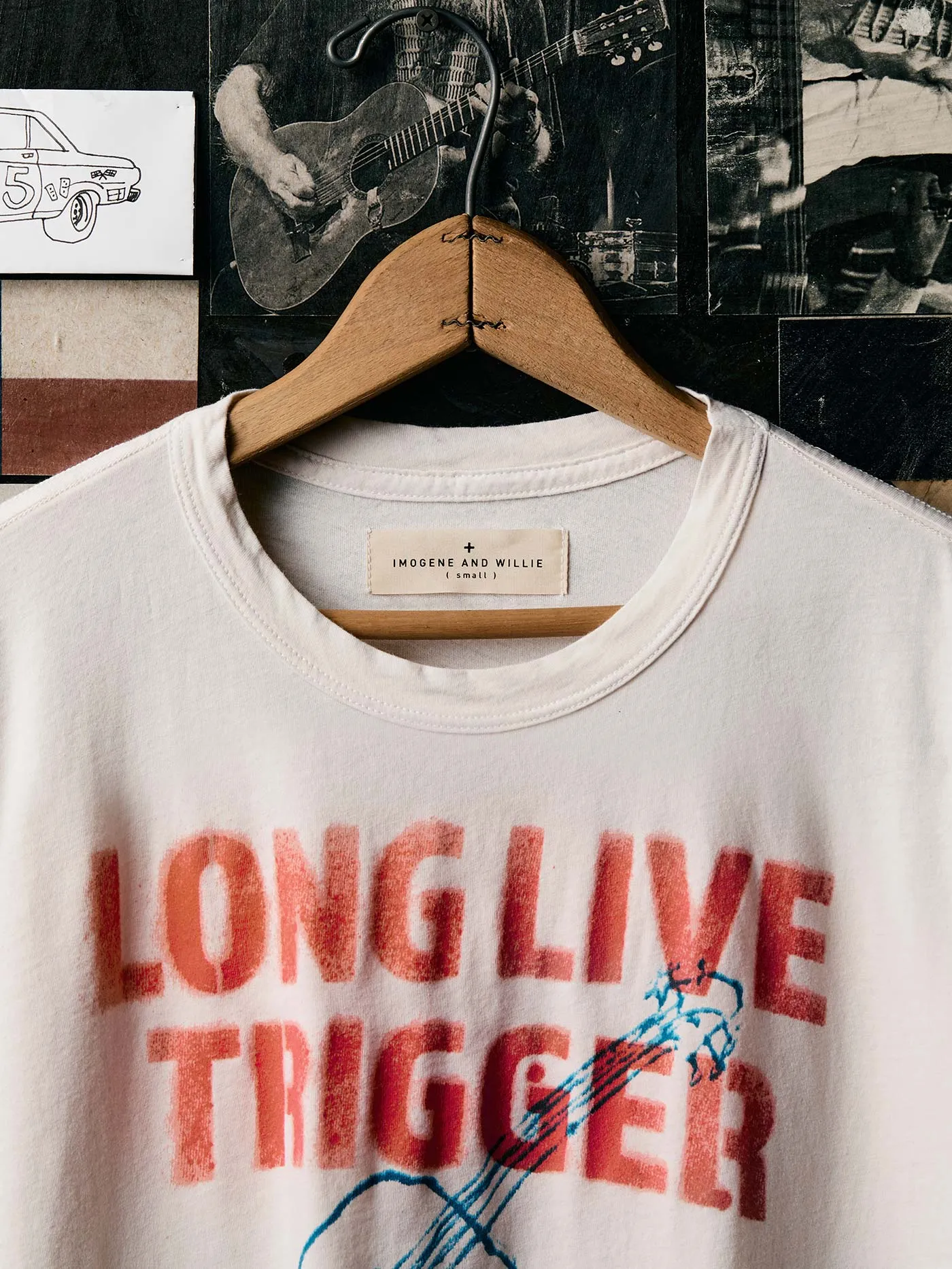 i+w x willie nelson "trigger" tee sold by Imogene + Willie product image thumbnail 2