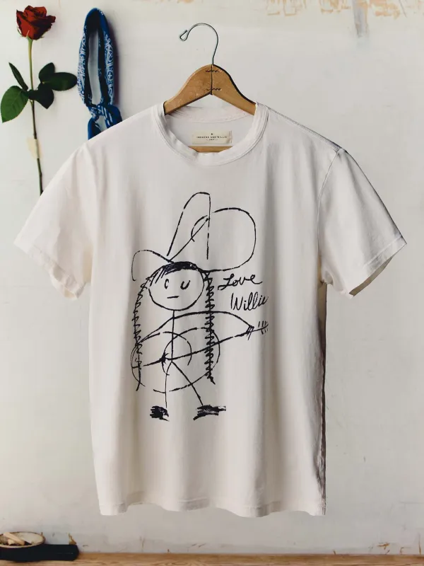 i+w x willie nelson "signature" tee sold by Imogene + Willie