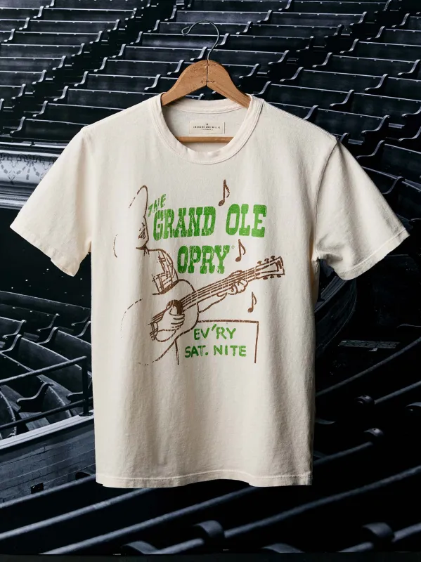 the i+w x opry "sat nite" tee made by Imogene + Willie